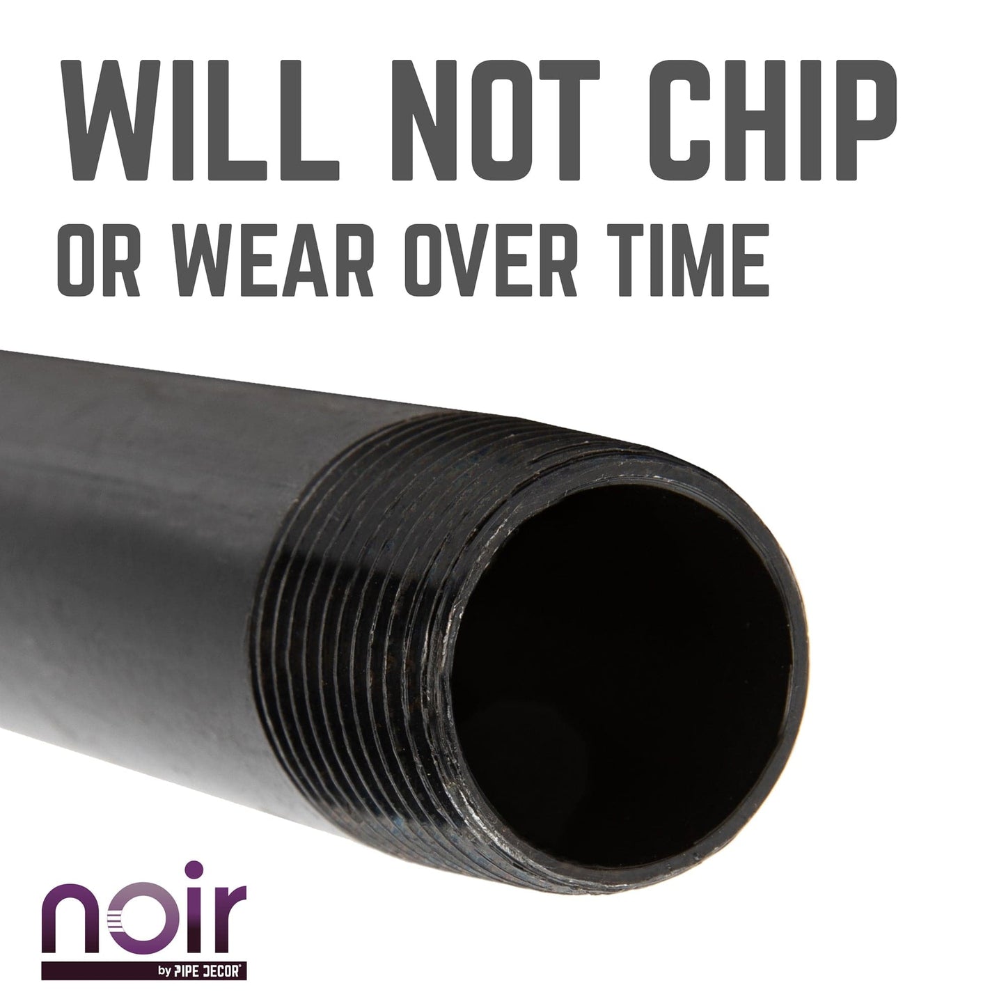 1/2 in. x 11 in. Prefinished Matte Black Pipe