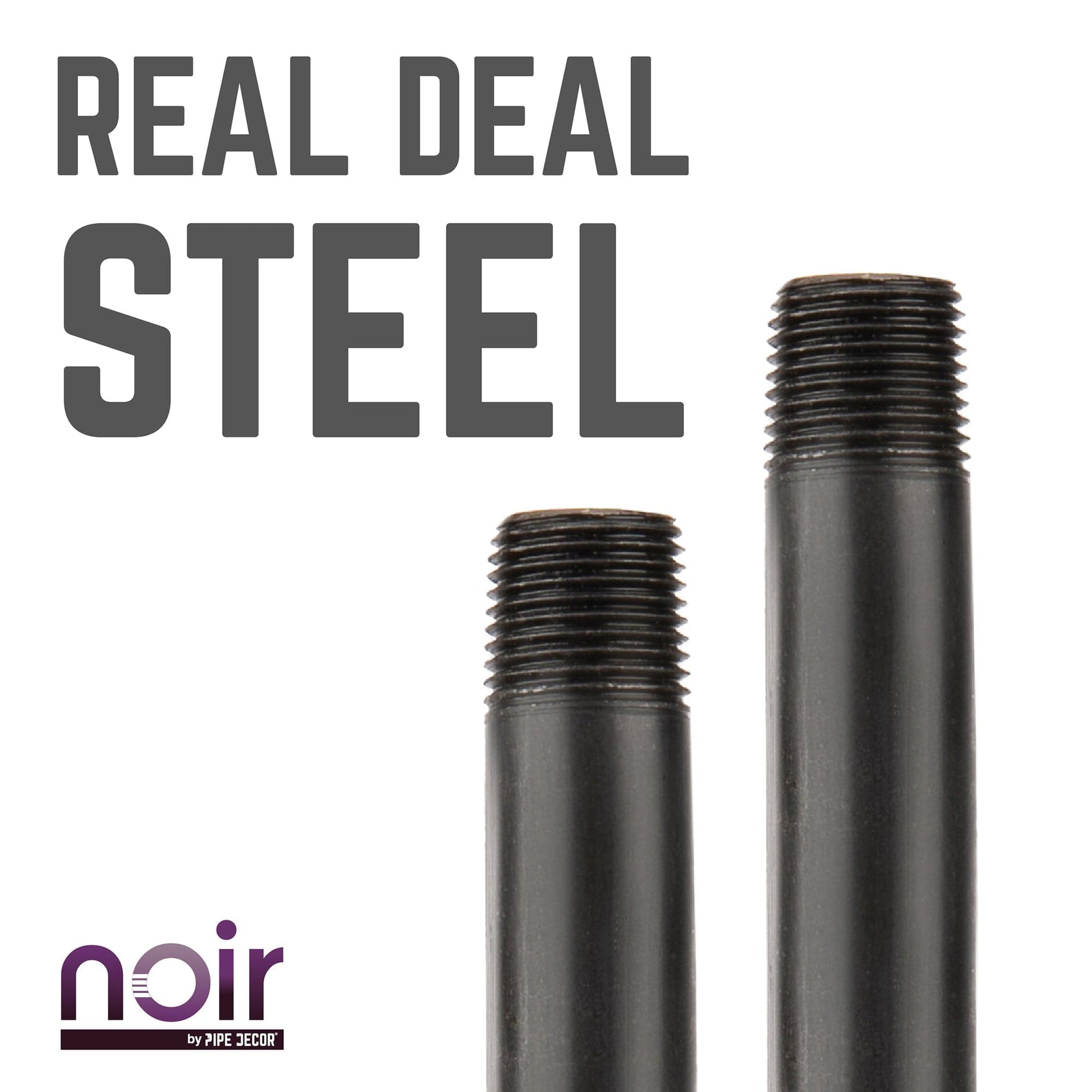 1/2 in. x 11 in. Prefinished Matte Black Pipe