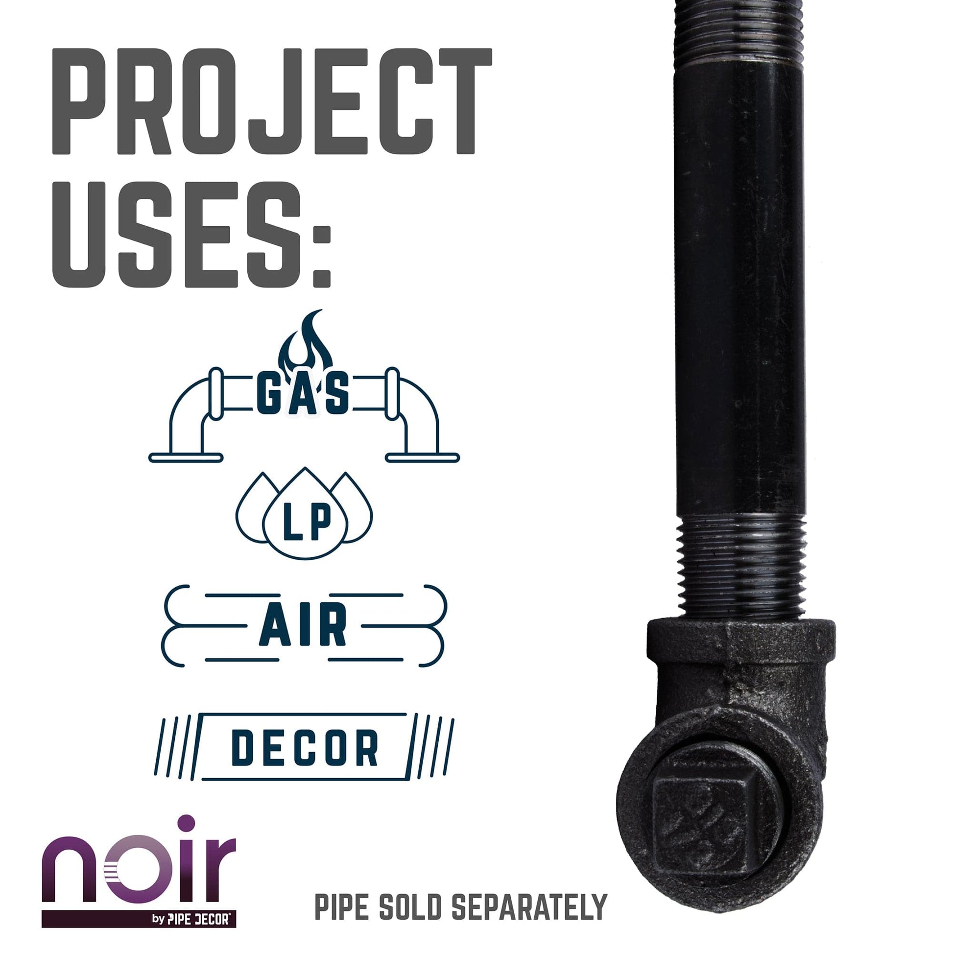 1/2 in. x 2 in. Prefinished Matte Black Pipe