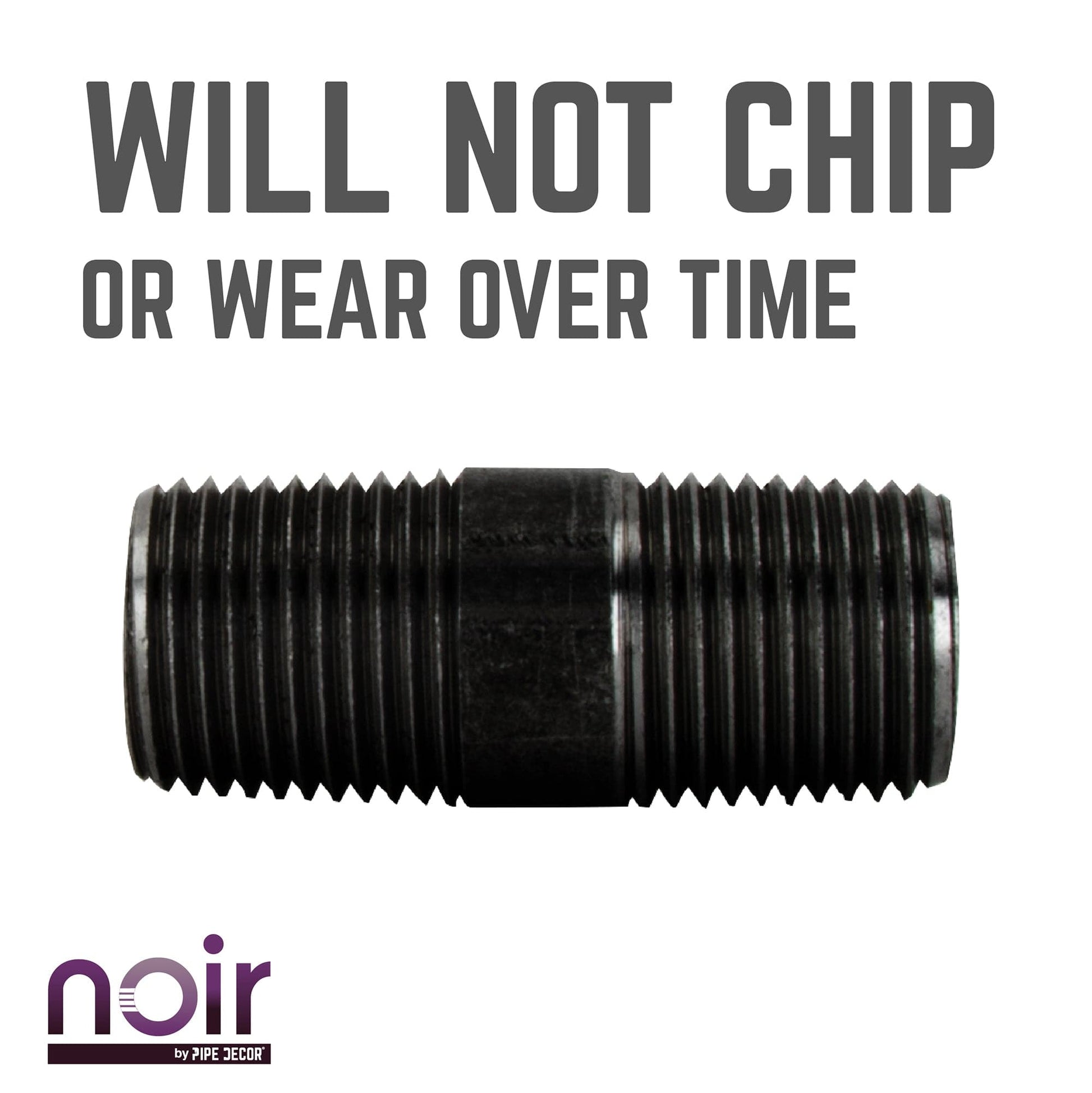 1/2 in. x 2 in. Prefinished Matte Black Pipe