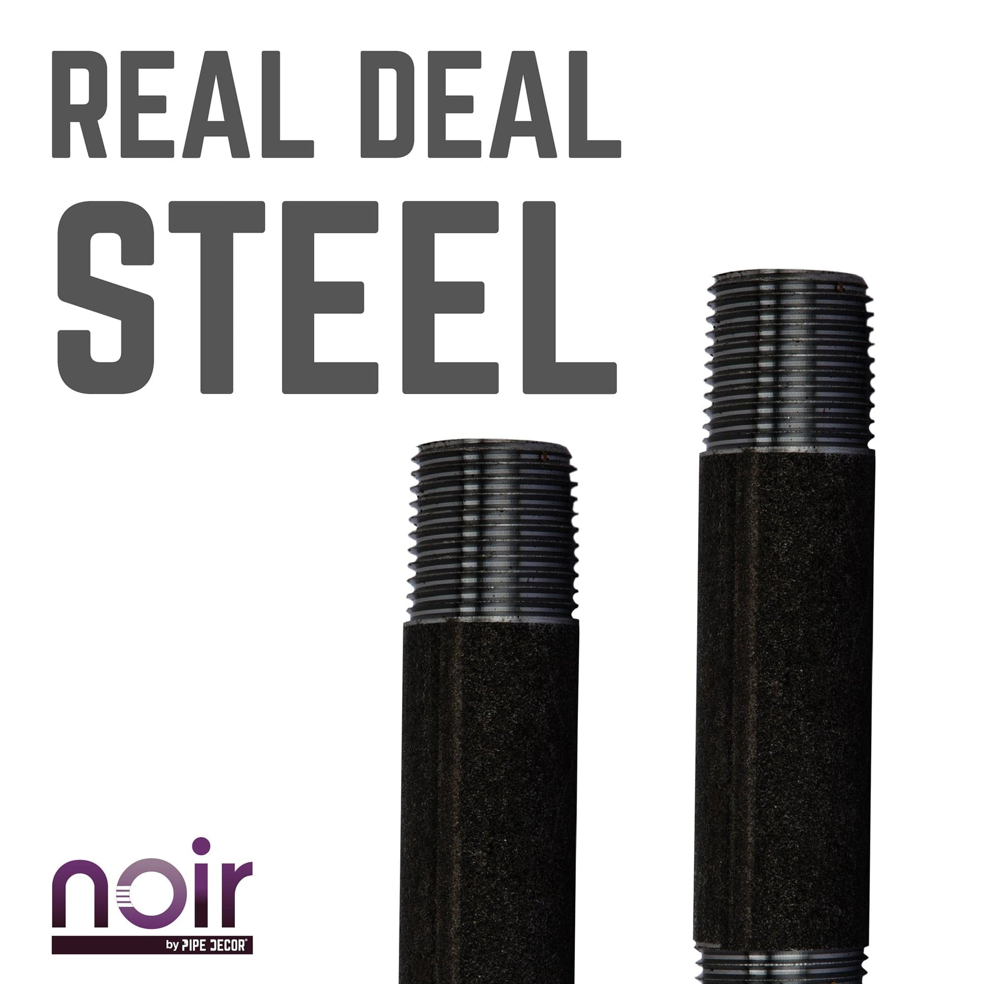 1/2 in. x 4 in. Prefinished Matte Black Pipe