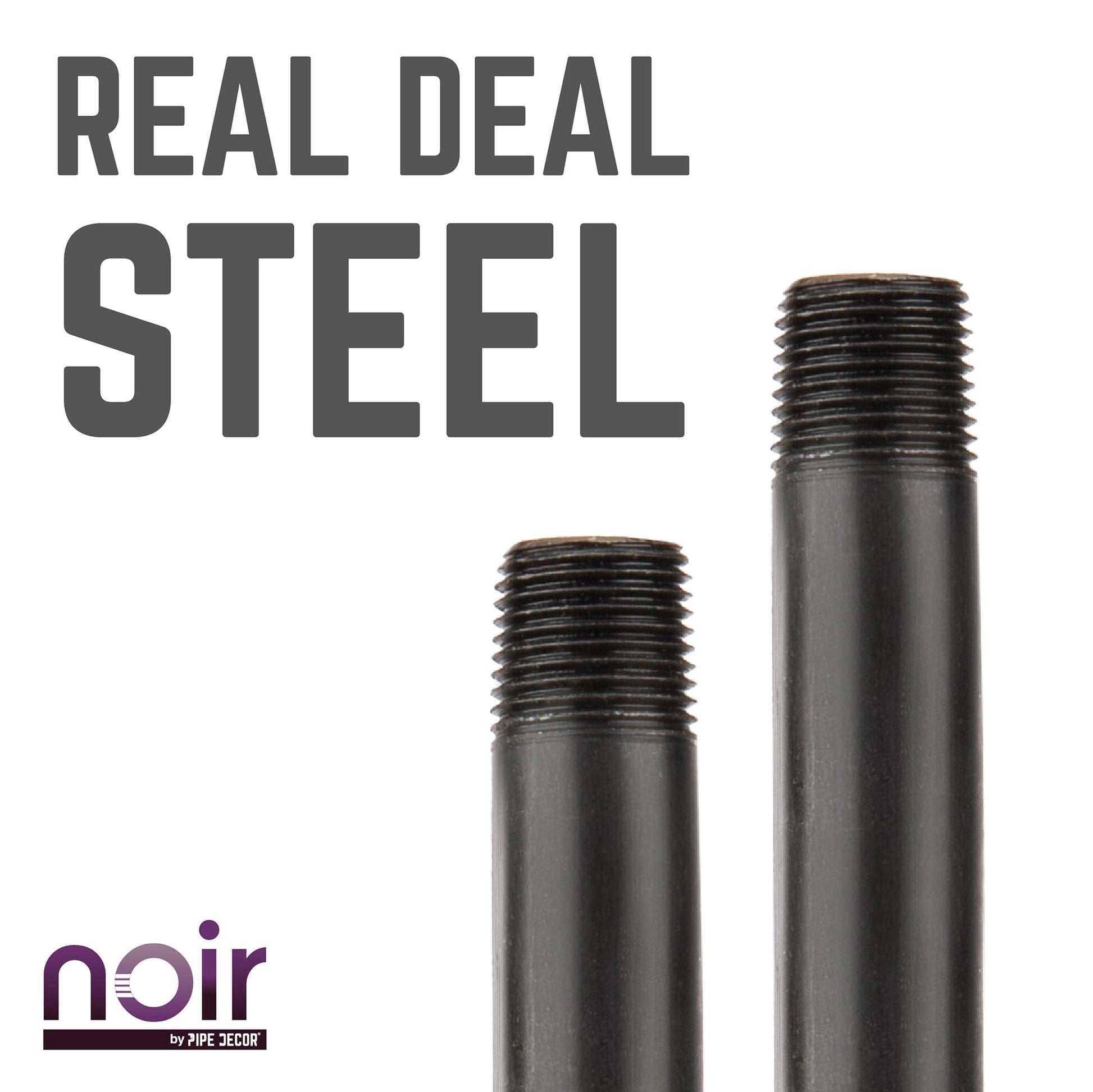 1/2 in. x 24 in. Prefinished Matte Black Pipe