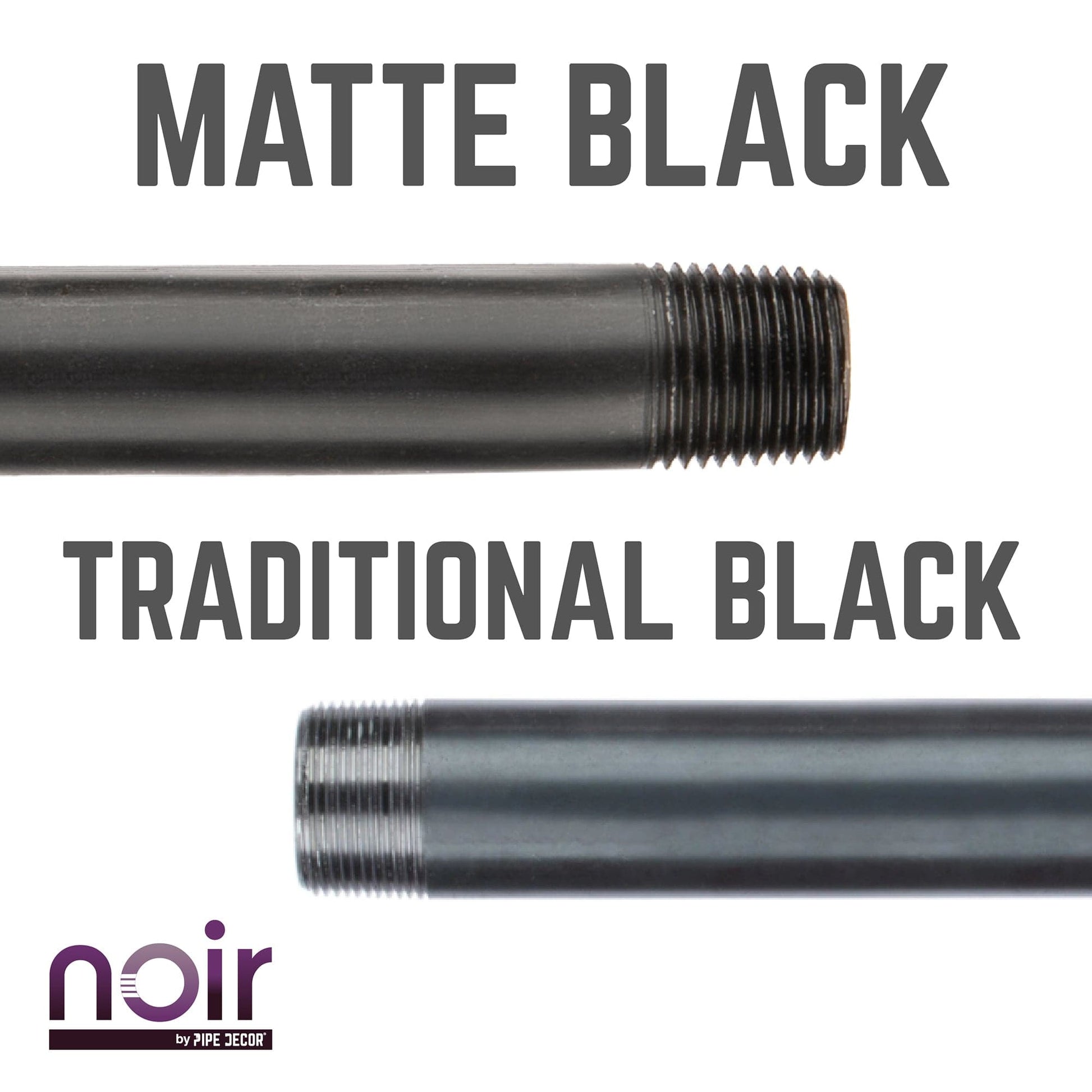 1/2 in. x 30 in. Prefinished Matte Black Pipe