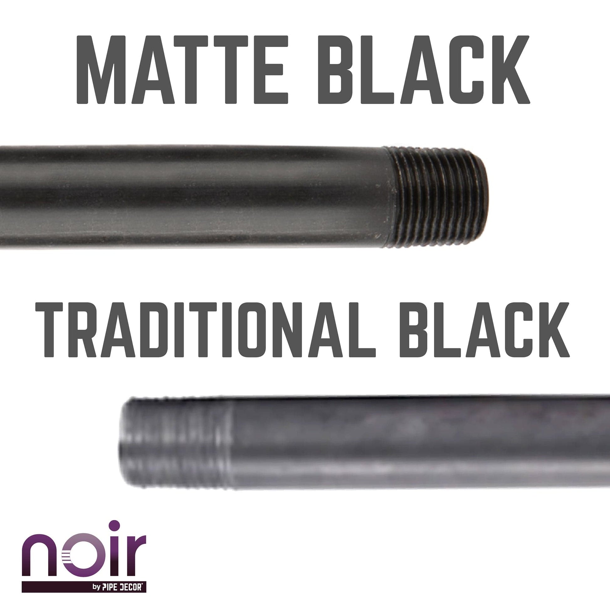 1/2 in. x 36 in. Prefinished Matte Black Pipe