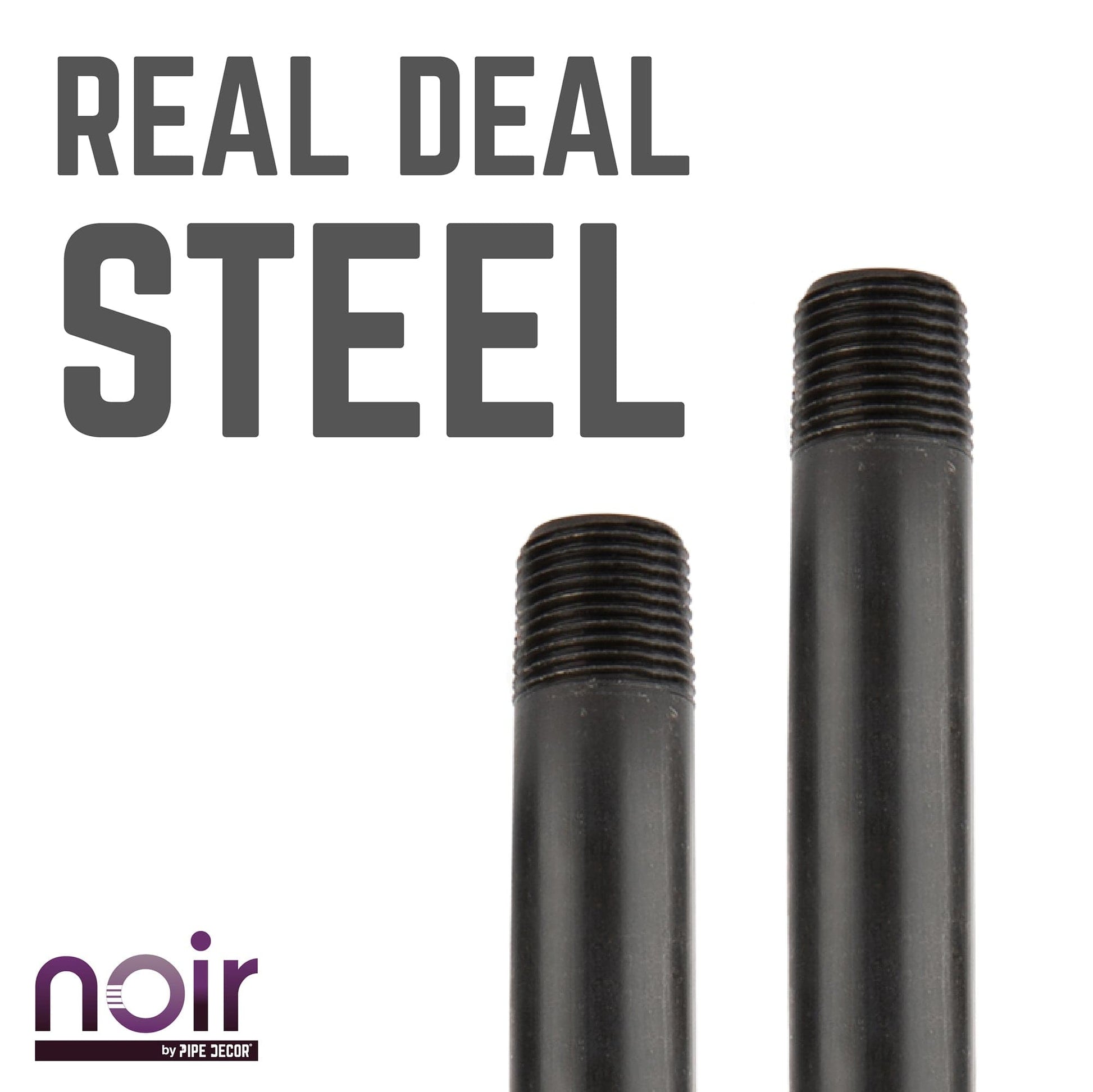 1/2 in. x 36 in. Prefinished Matte Black Pipe