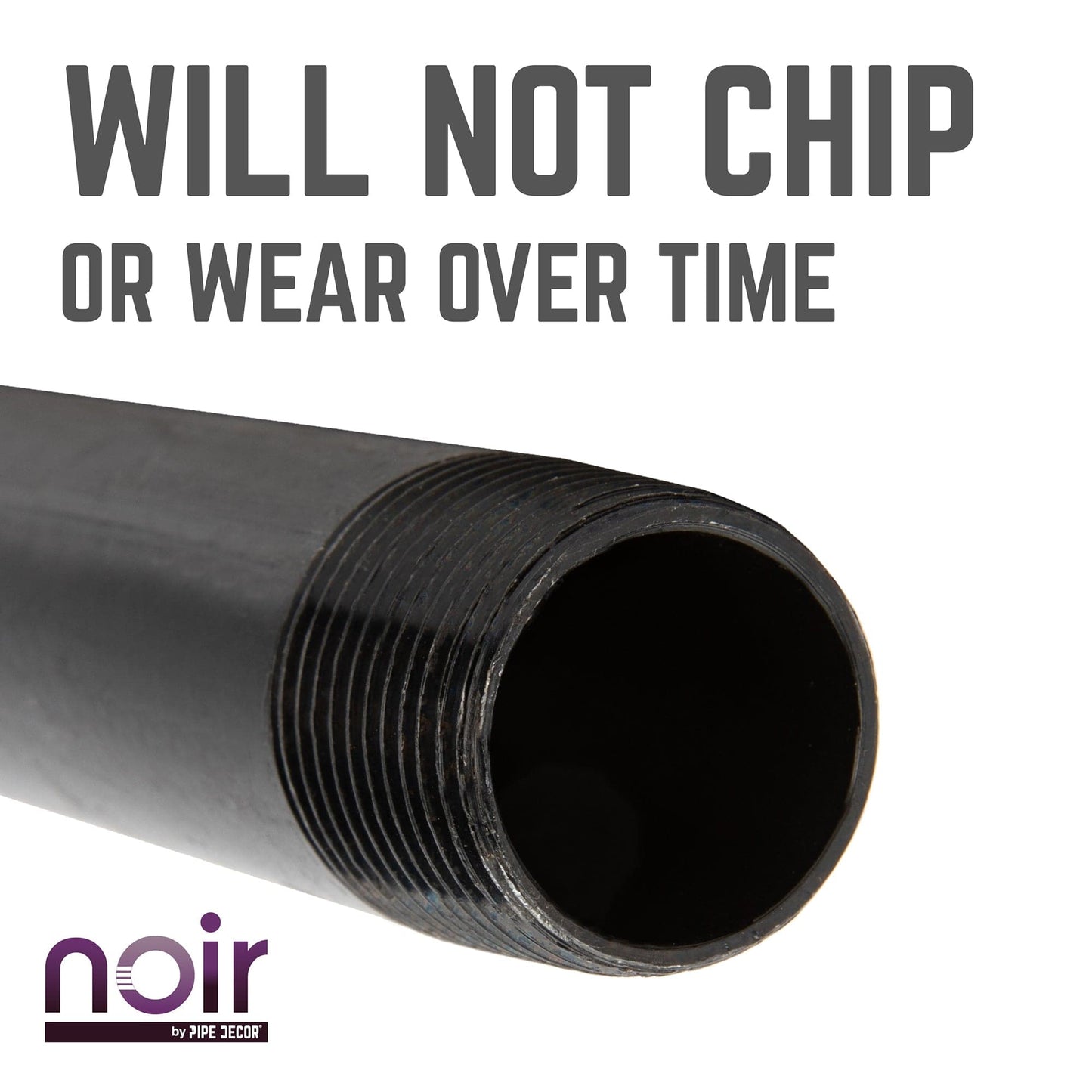 1 in. x 30 in. Prefinished Matte Black Pipe