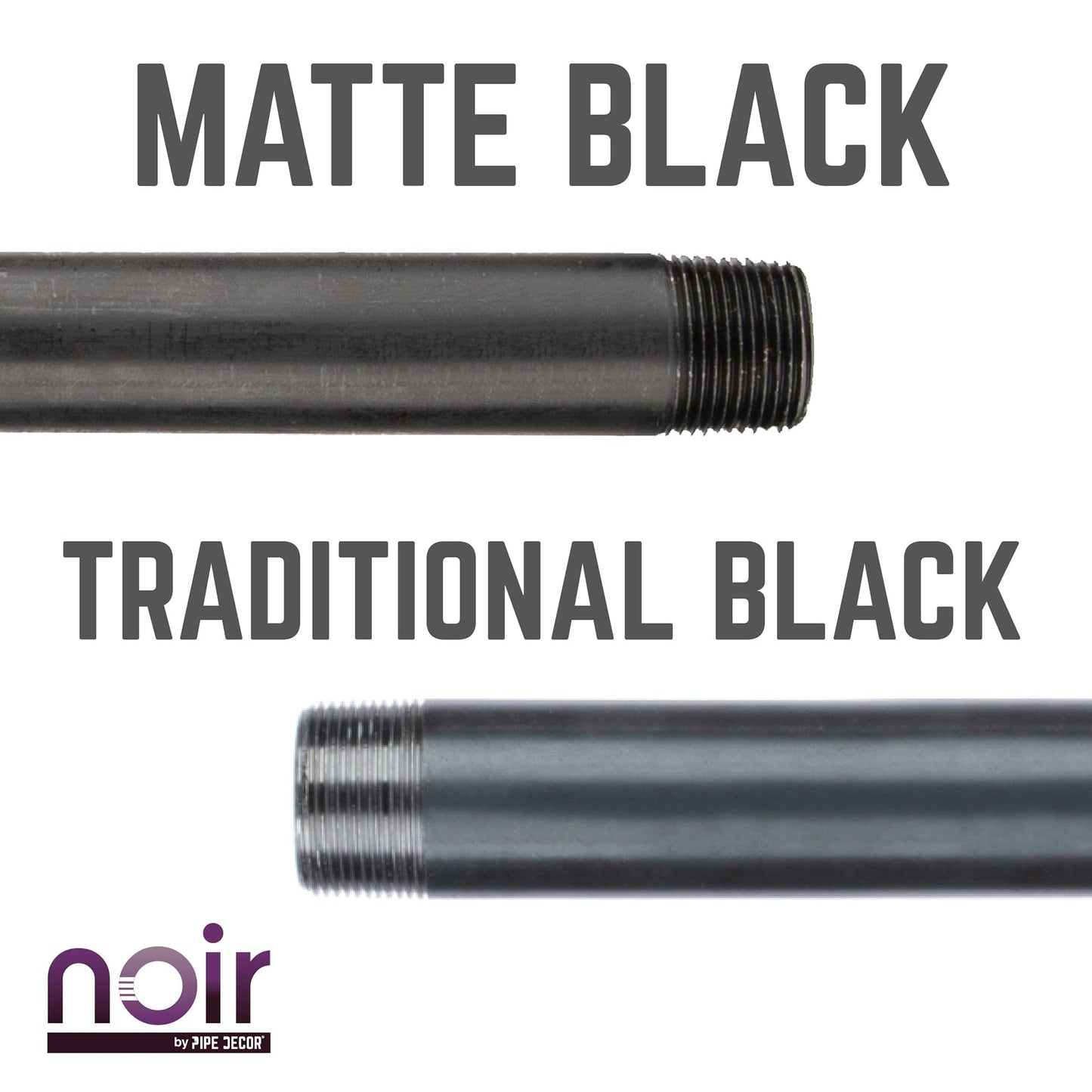 1 in. x 30 in. Prefinished Matte Black Pipe