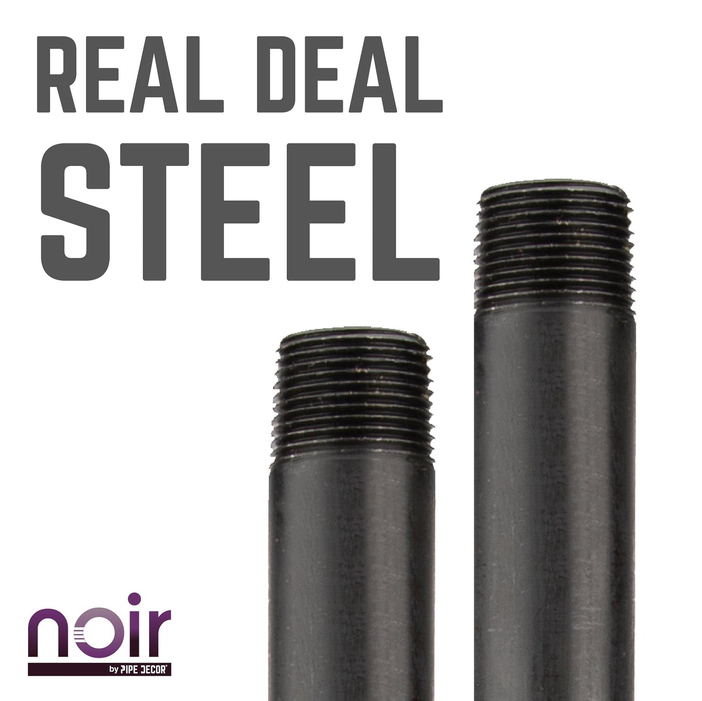 1 in. x 30 in. Prefinished Matte Black Pipe