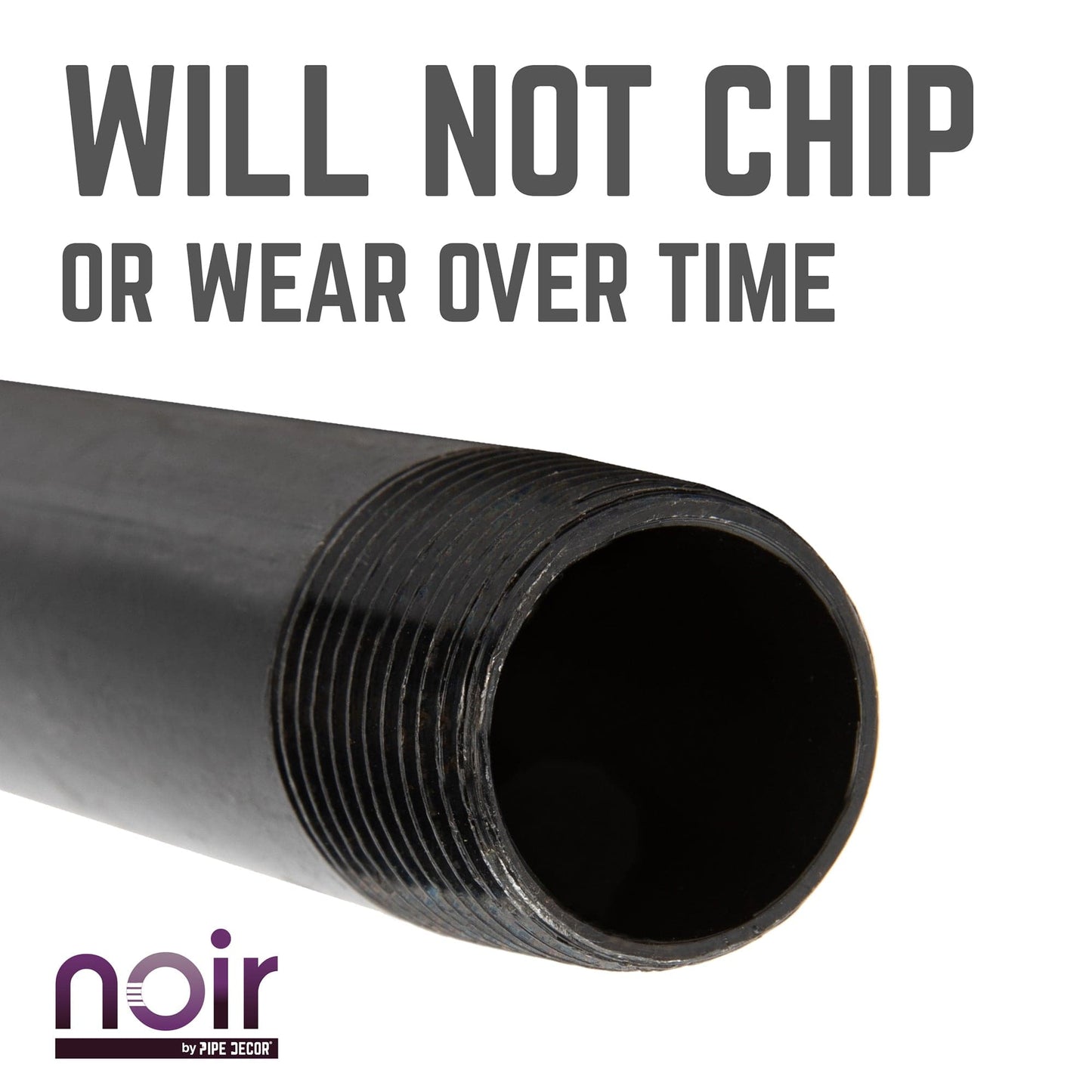 3/4 in. x 18 in. Prefinished Matte Black Pipe