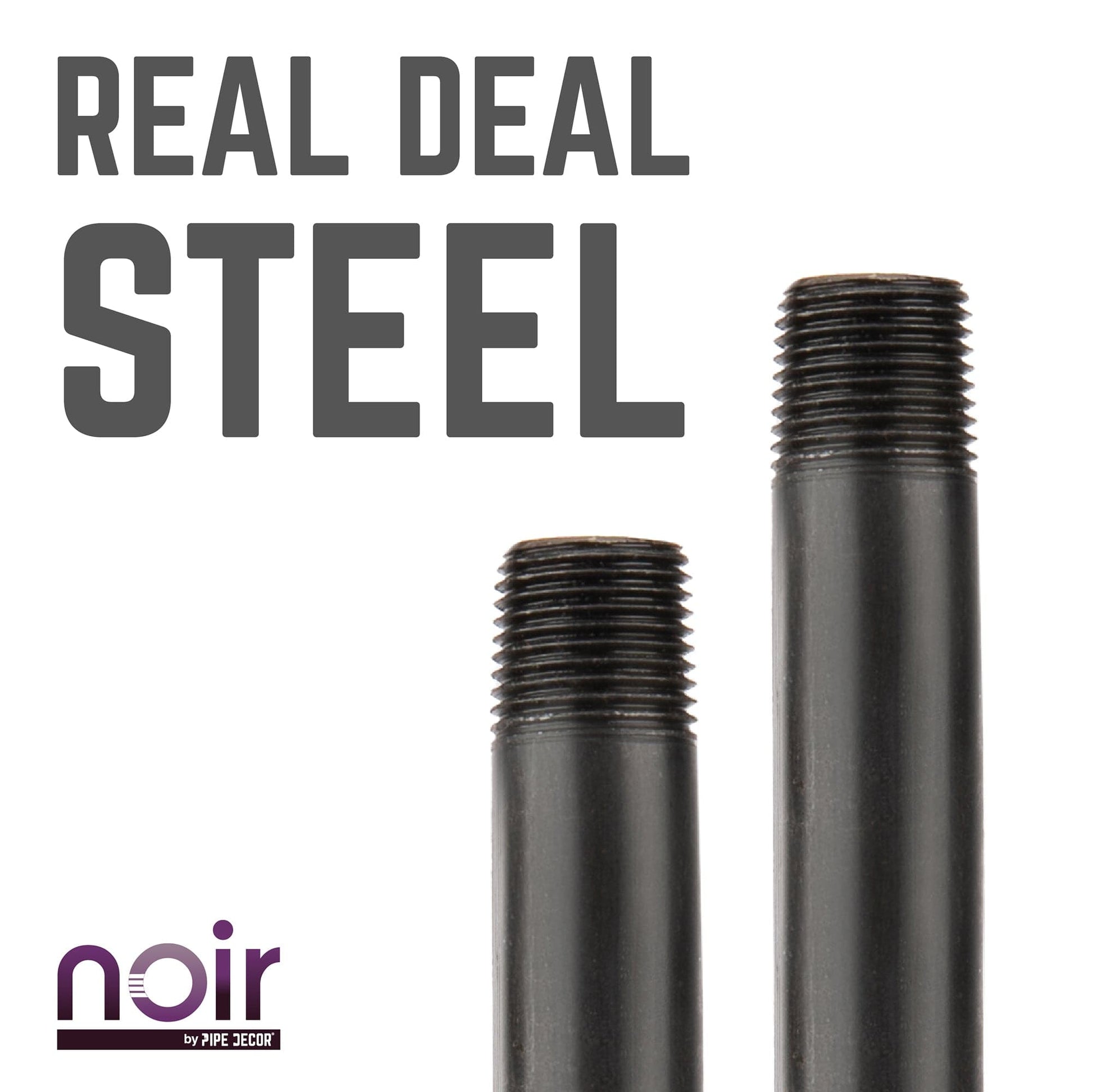 3/4 in. x 18 in. Prefinished Matte Black Pipe