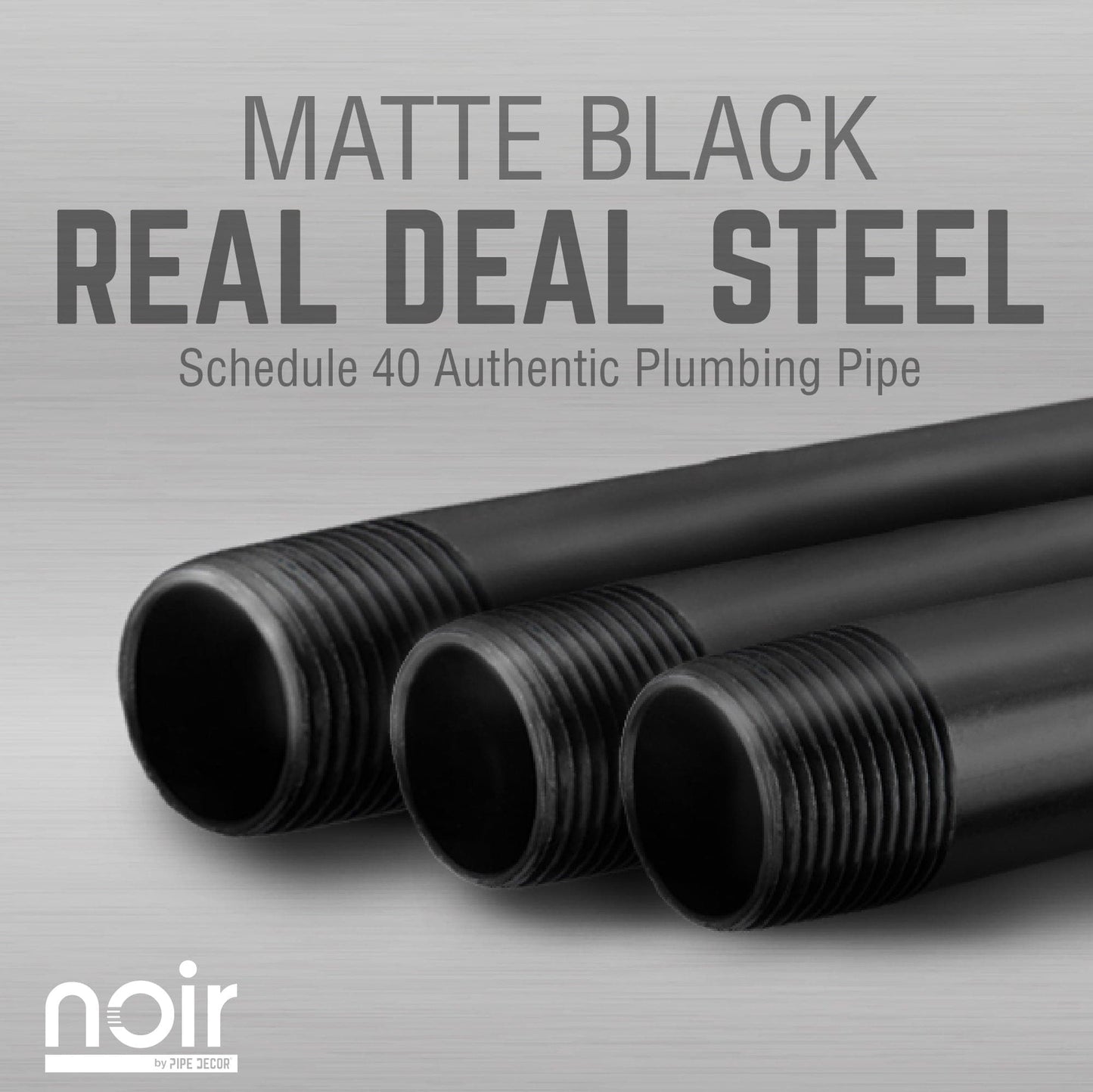 1/2 in. x 6 in. Noir Black Barn Door Handle - 10.5 in. L