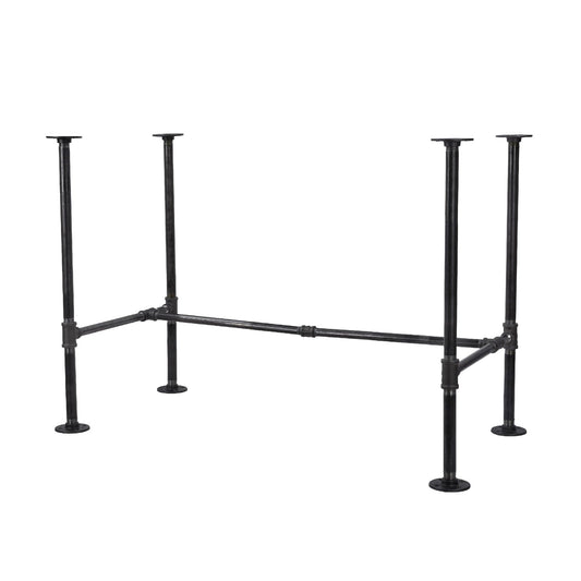 Noir Black H Desk by PIPE DECOR