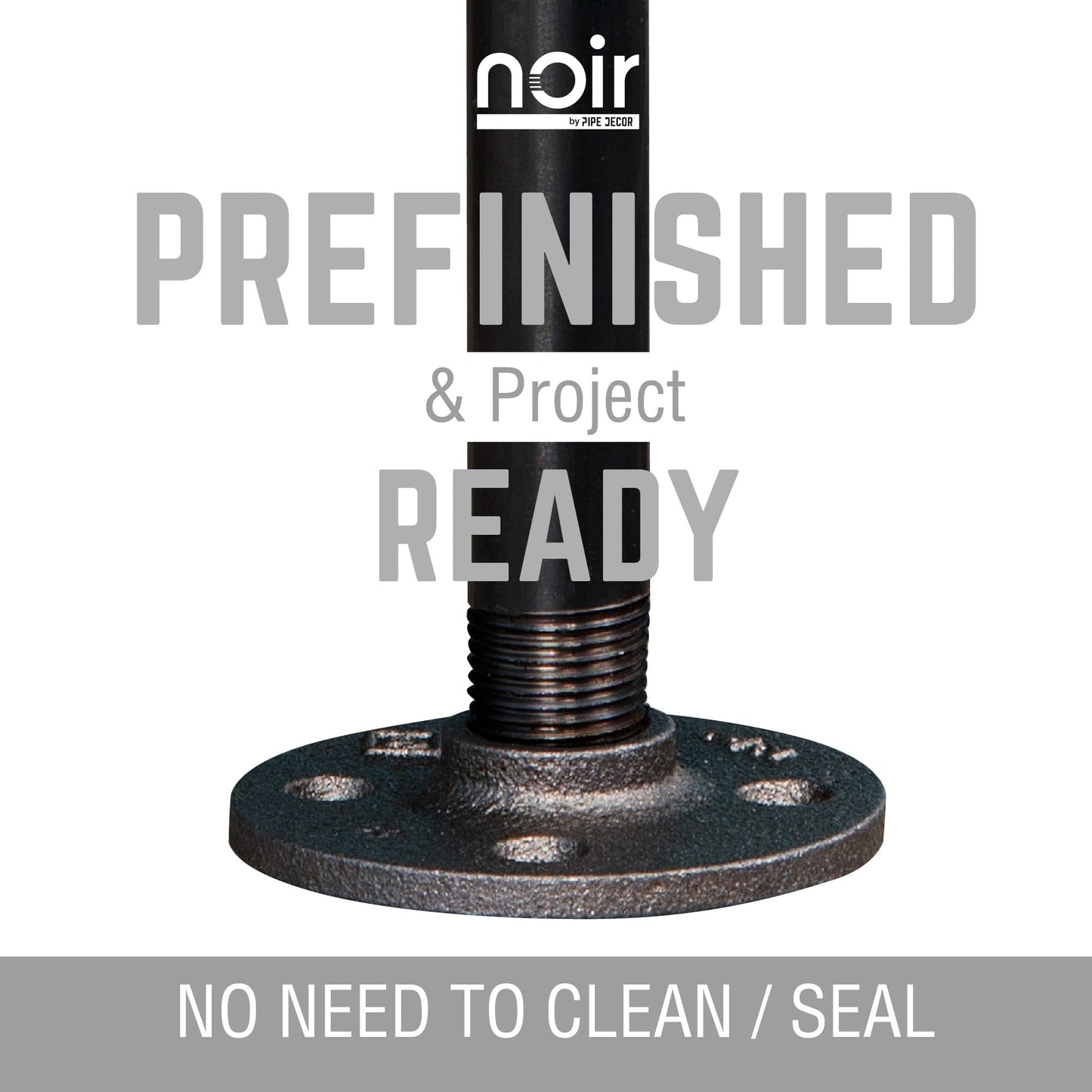 Noir Black H Desk by PIPE DECOR