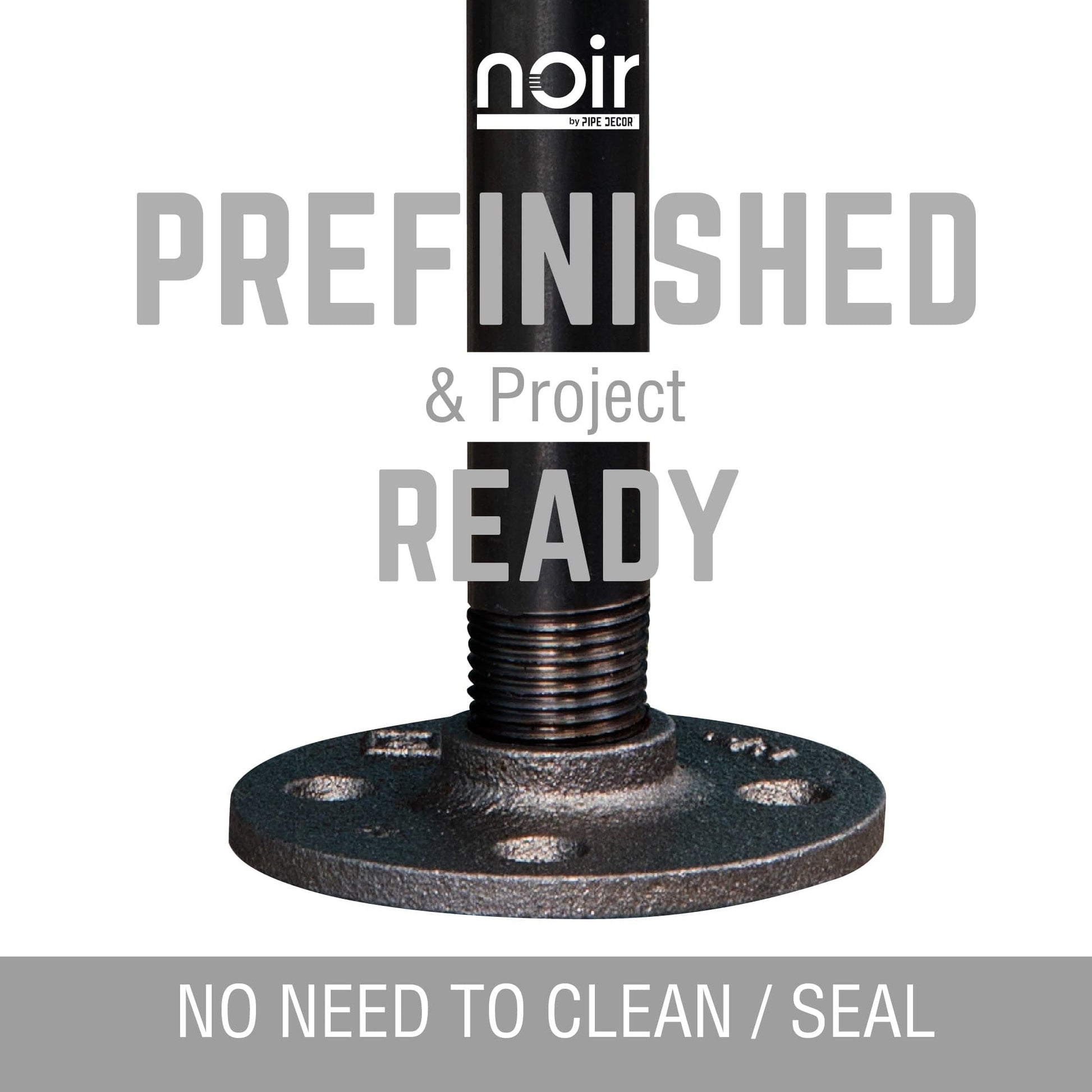 Noir Black H Desk by PIPE DECOR