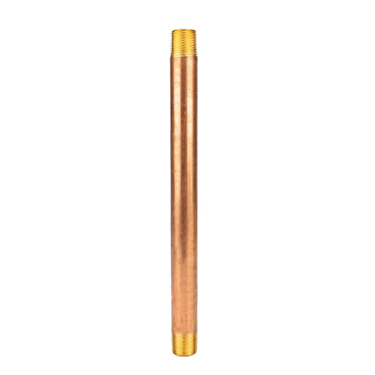 1/2 in. x 10 in. Red Brass Pipe