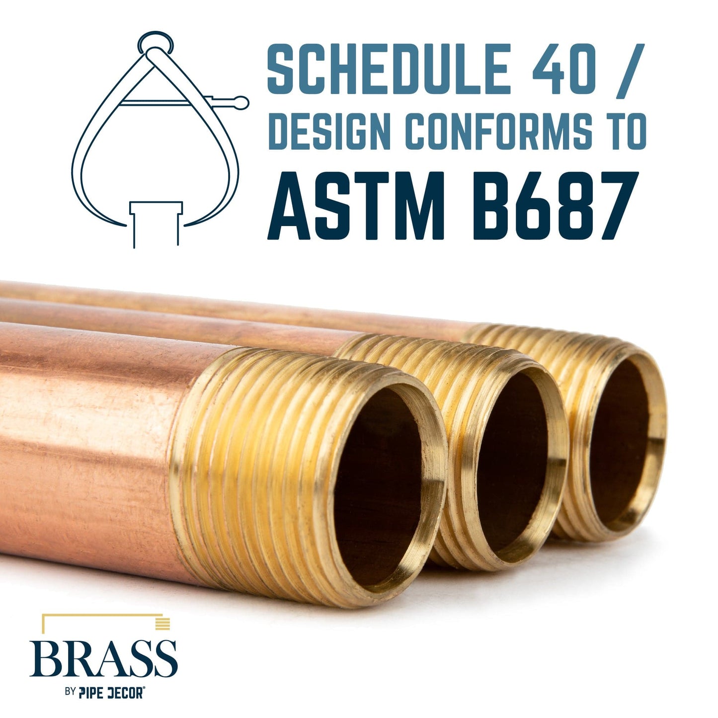 1/2 in. x 10 in. Red Brass Pipe