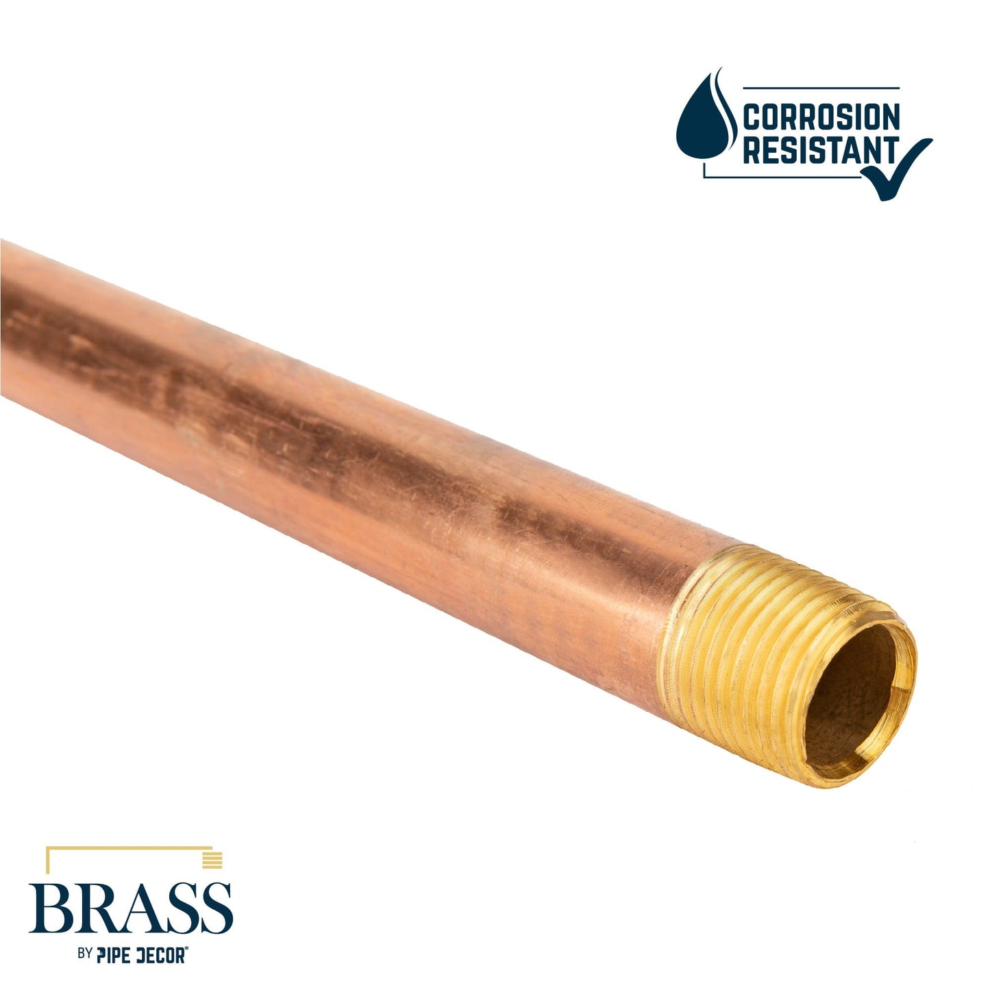 1/2 in. x 10 in. Red Brass Pipe