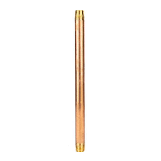 1/2 in. x 12 in. Red Brass Pipe