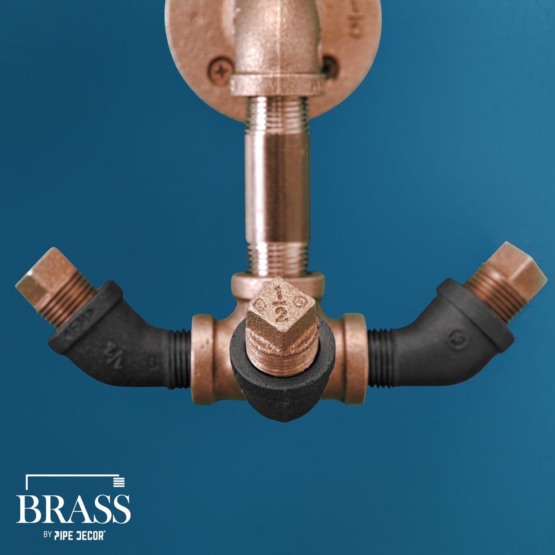 1/2 in. x 8 in. Red Brass Pipe