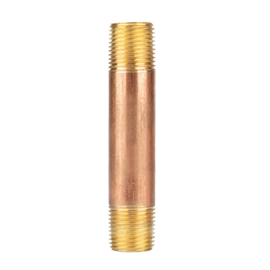 1/2 in. x 4 in. Red Brass Pipe