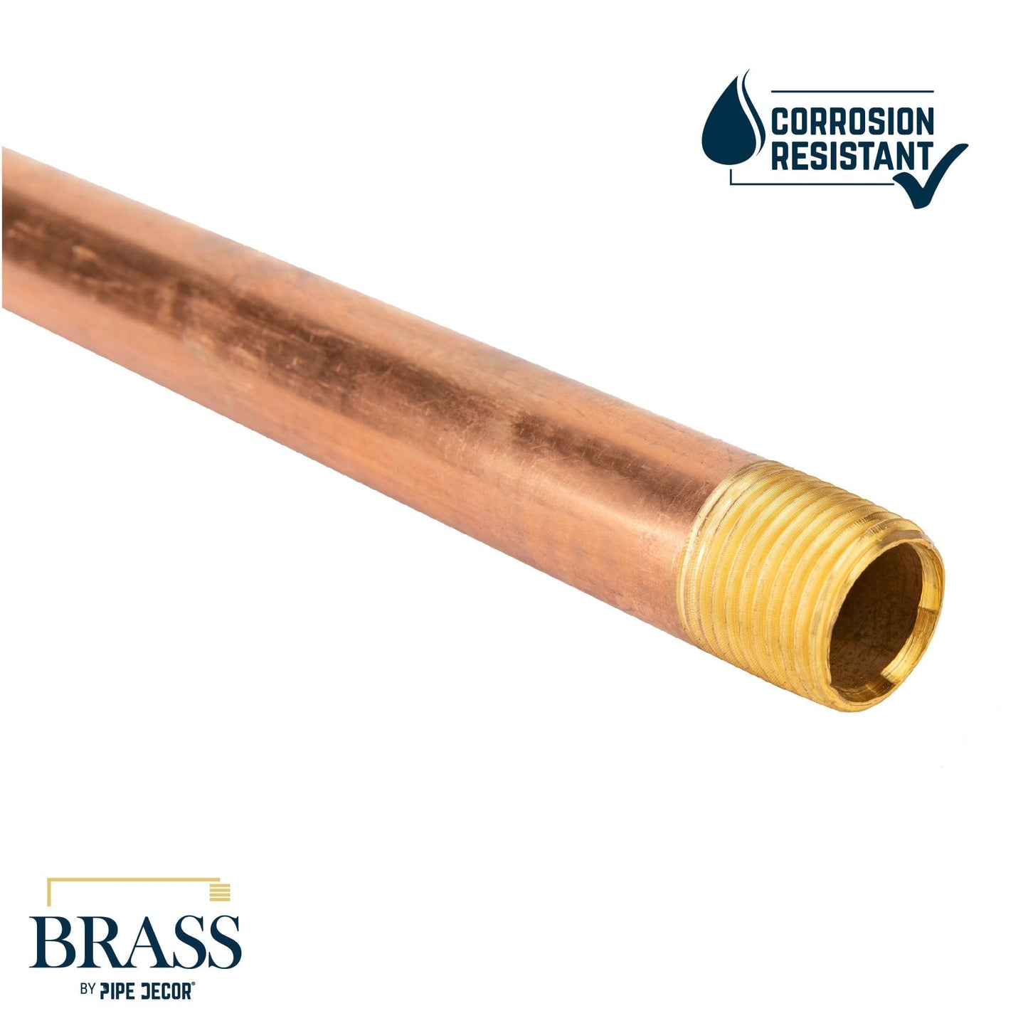 1/2 in. x 6 in. Red Brass Pipe