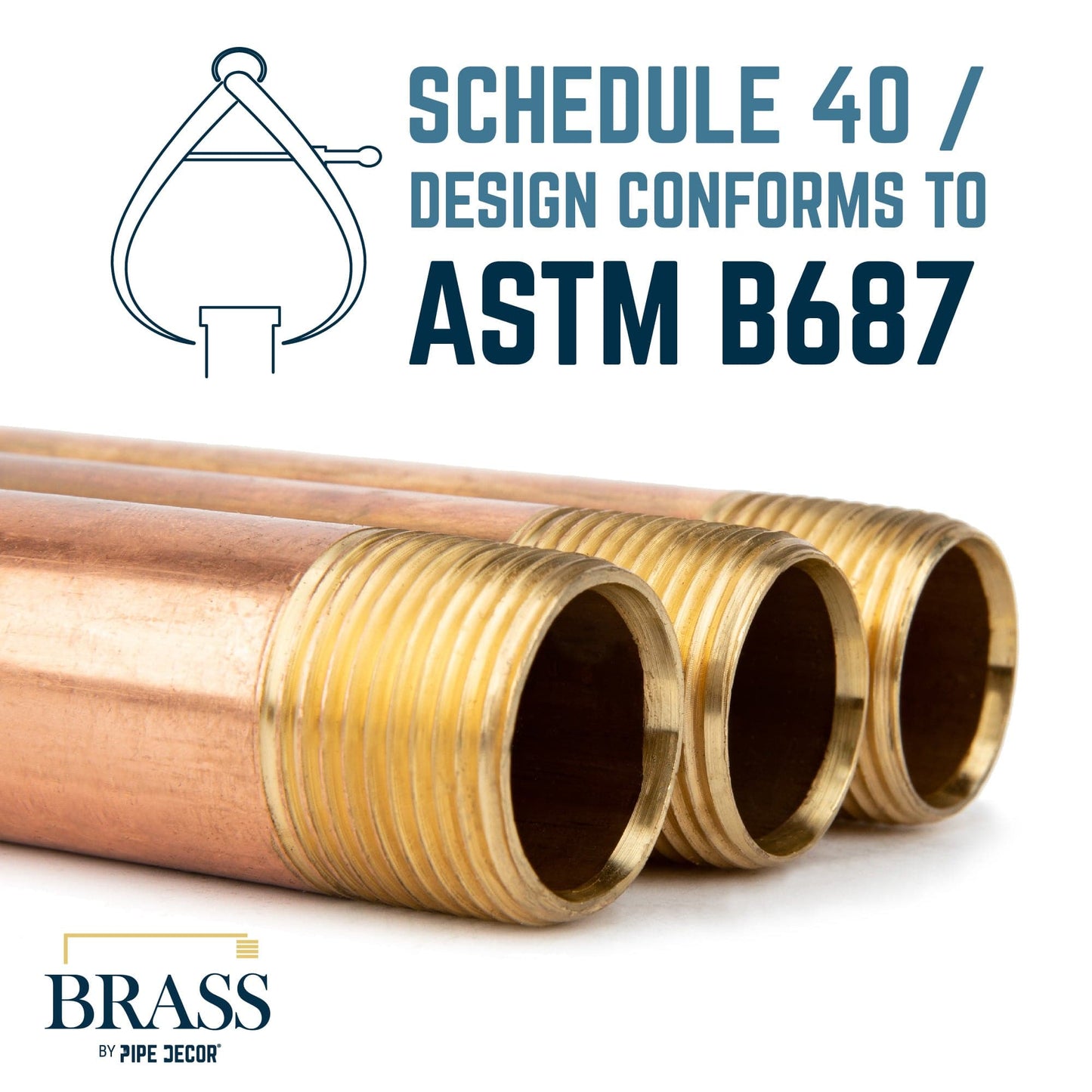 1/2 in. x 8 in. Red Brass Pipe