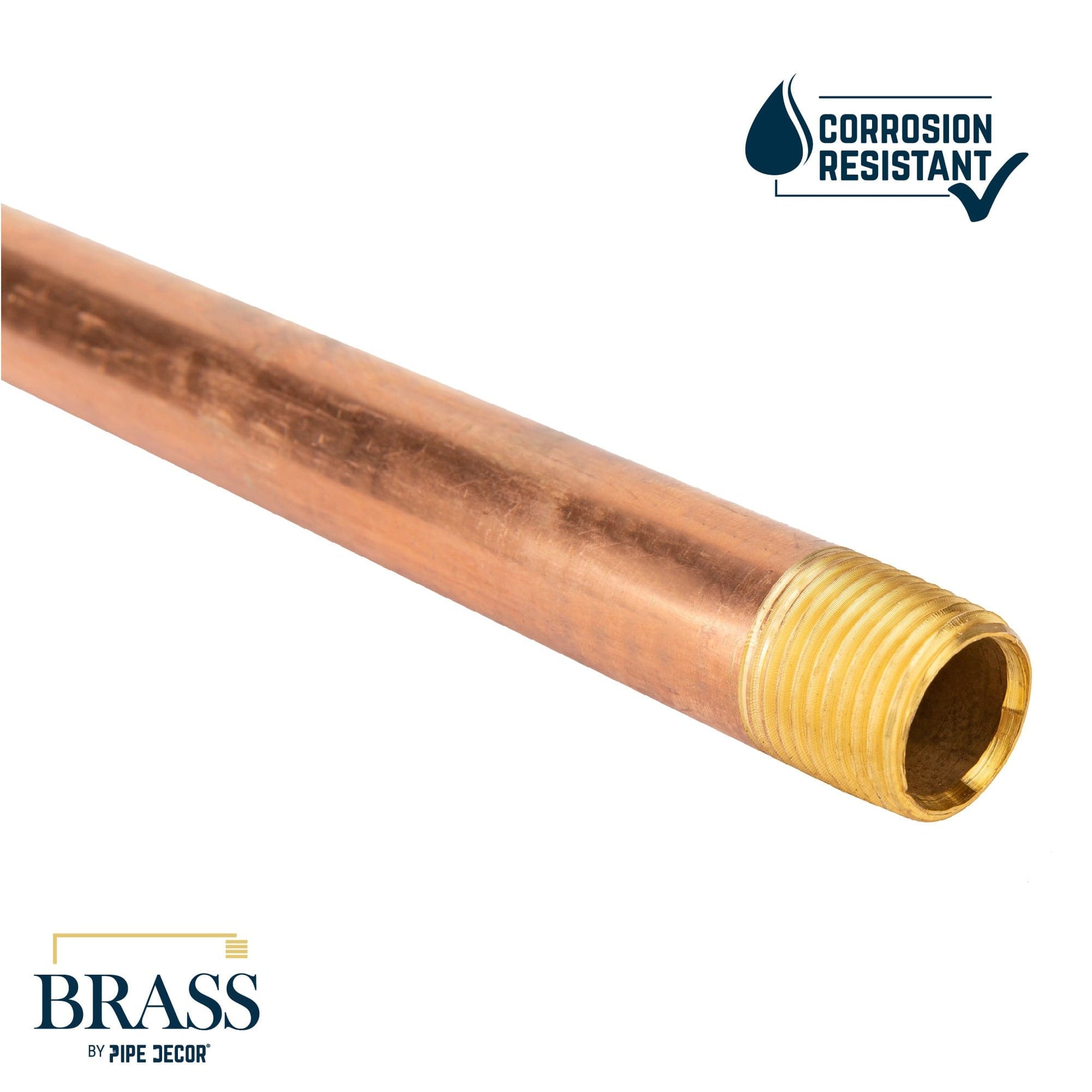 3/4 in. x 10 in. Red Brass Pipe