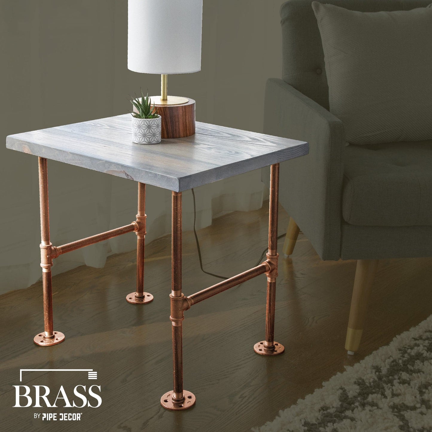 3/4 in. x 10 in. Red Brass Pipe