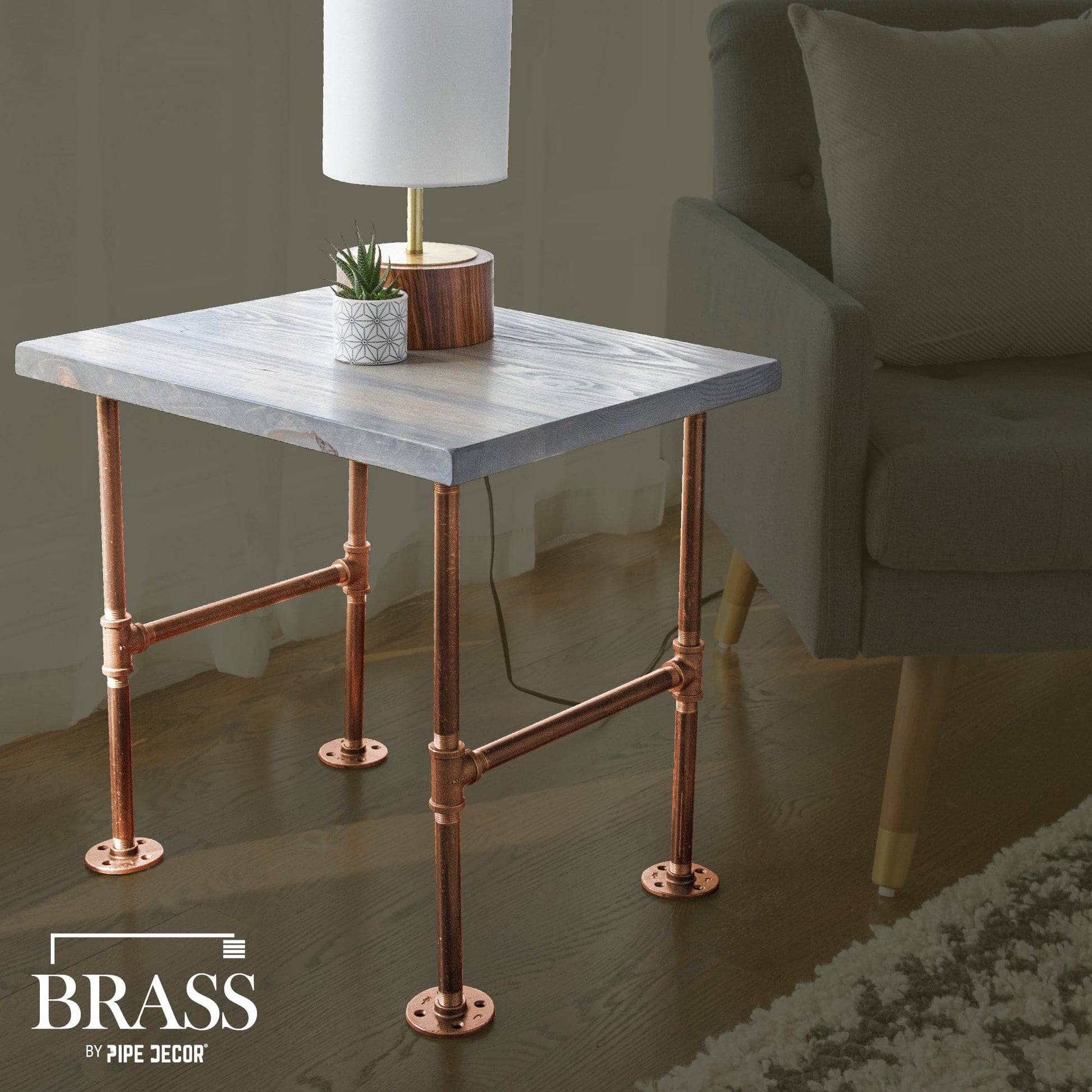 3/4 in. x 10 in. Red Brass Pipe