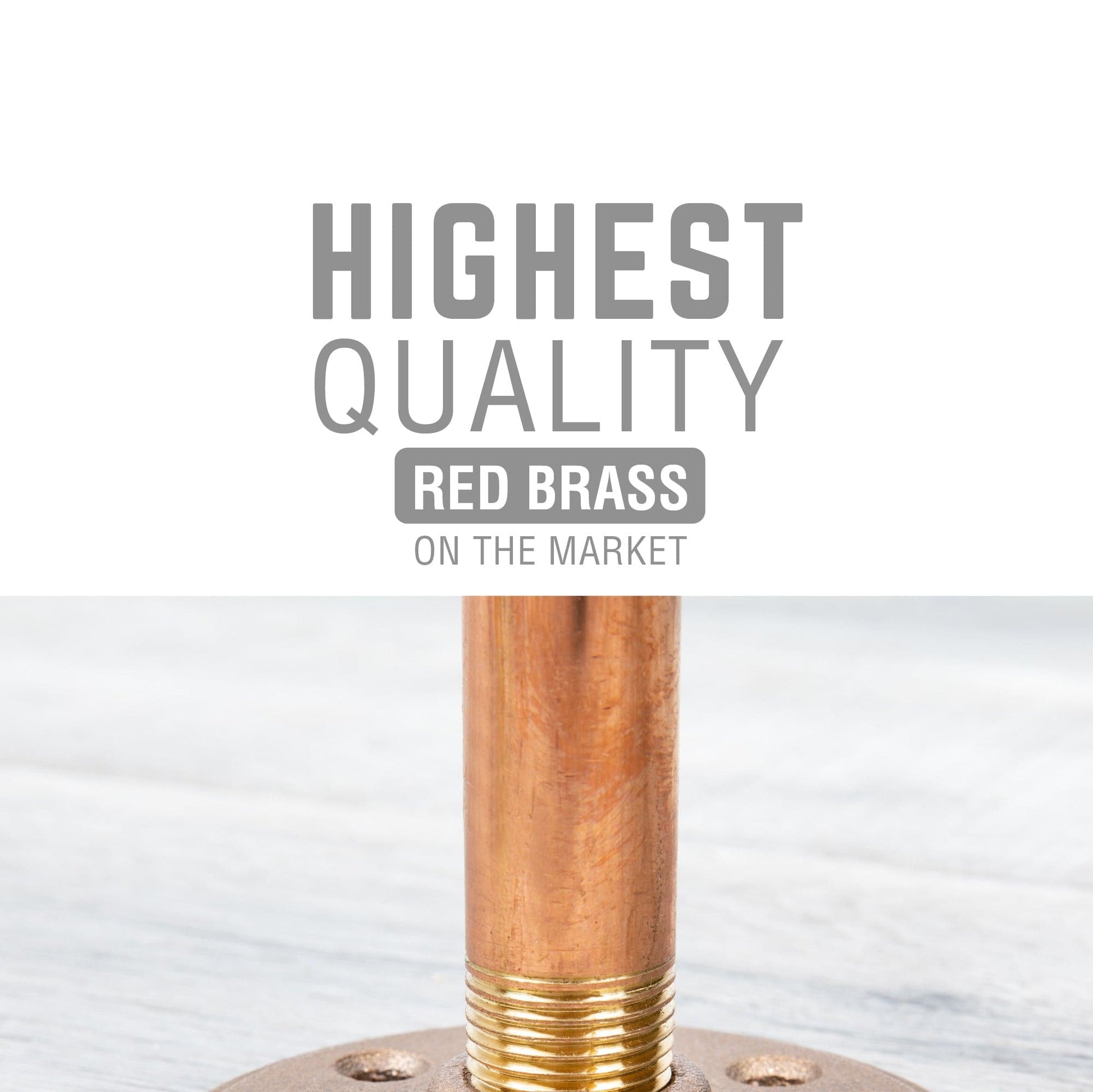 3/4 in. x 12 in. Red Brass Pipe