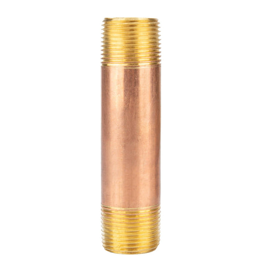 3/4 in. x 4 in. Red Brass Pipe