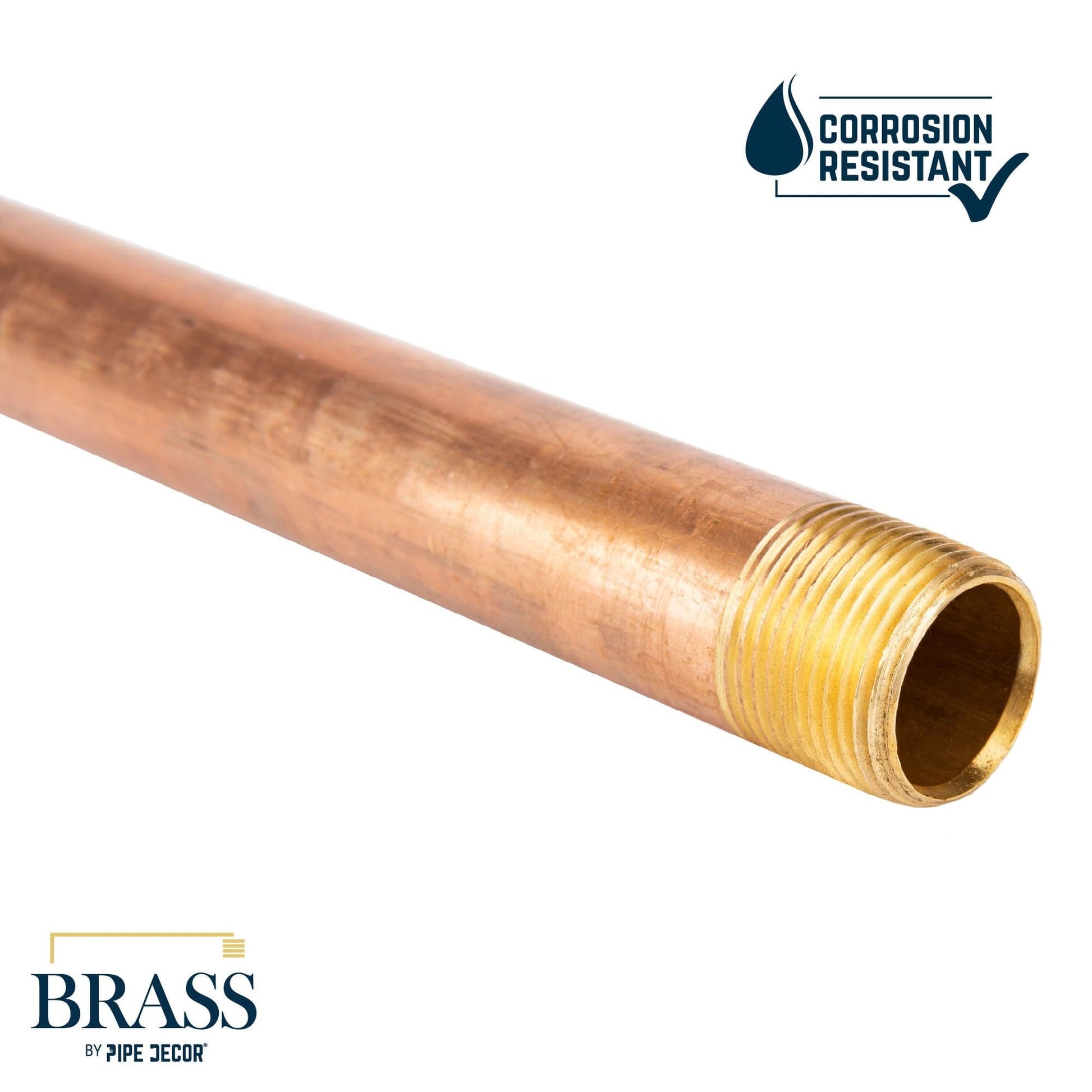 3/4 in. x 4 in. Red Brass Pipe