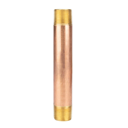 3/4 in. x 6 in. Red Brass Pipe