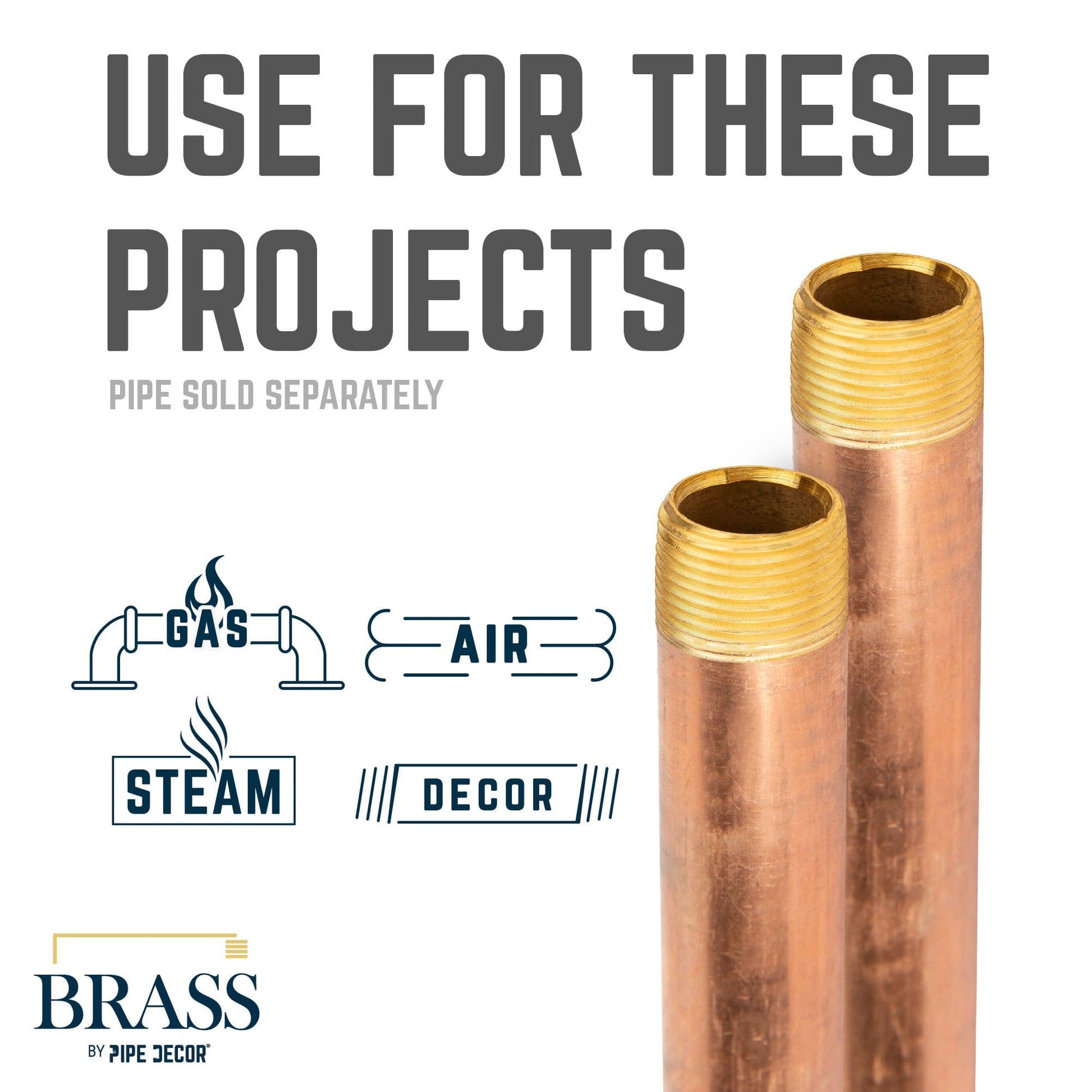 3/4 in. x 8 in. Red Brass Pipe