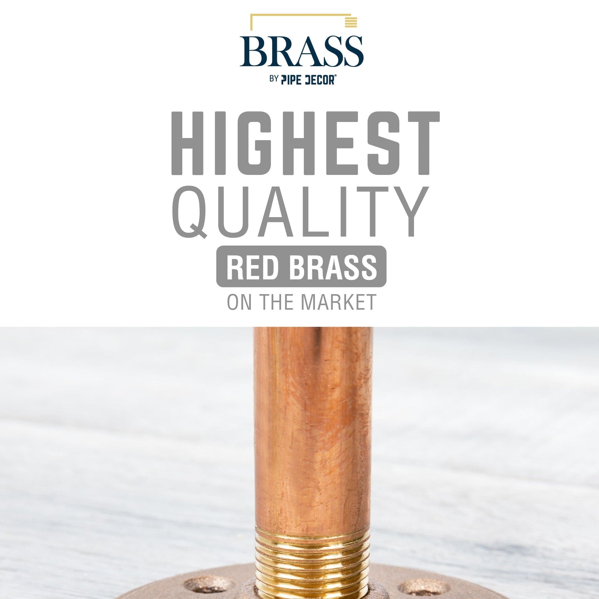3/4 in. x 8 in. Red Brass Pipe