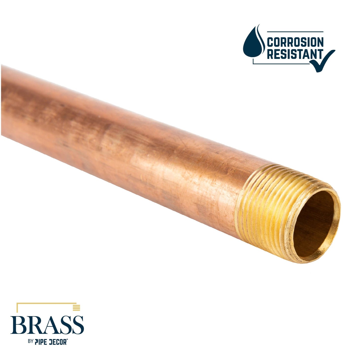 3/4 in. x 8 in. Red Brass Pipe