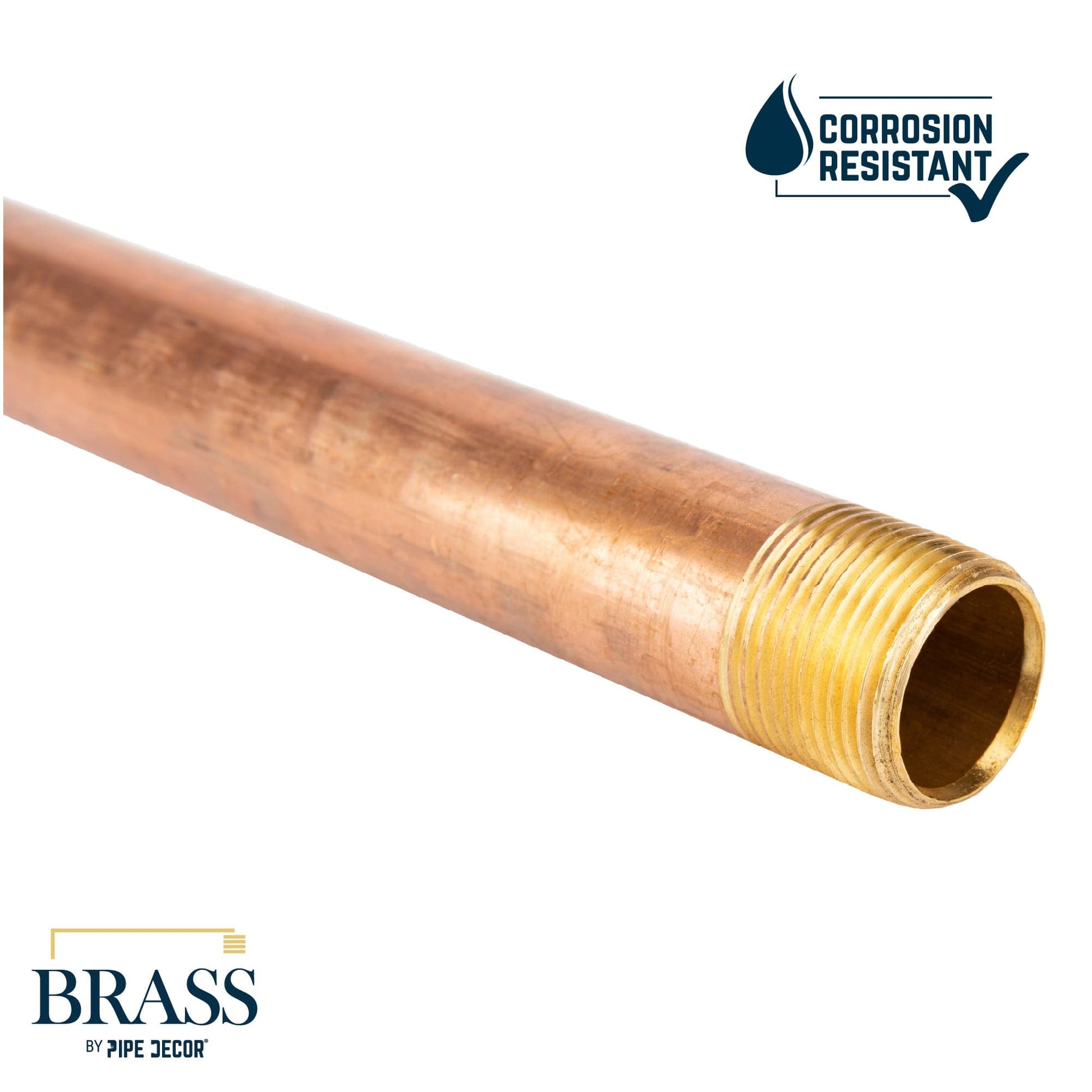 3/4 in. x 8 in. Red Brass Pipe