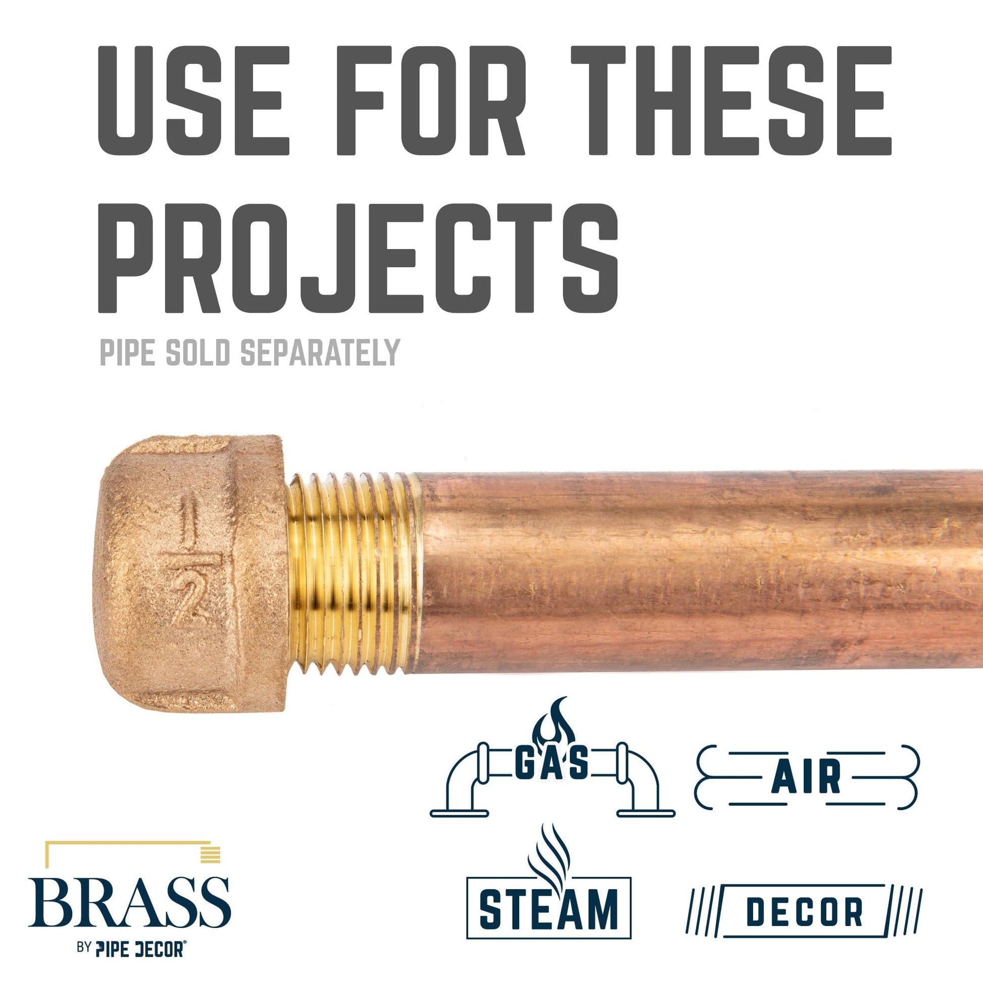 1/2 in. Red Brass Cap