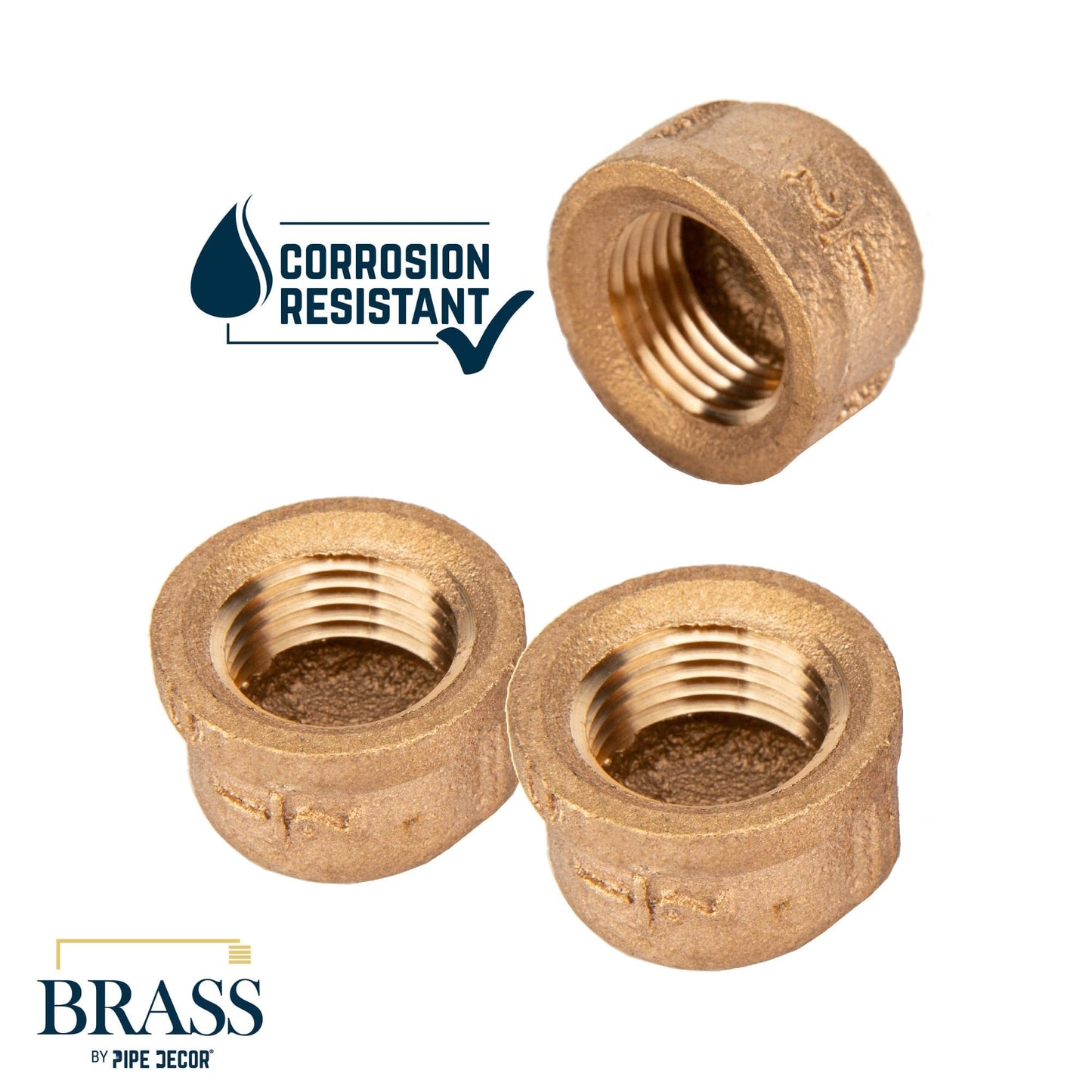 1/2 in. Red Brass Cap