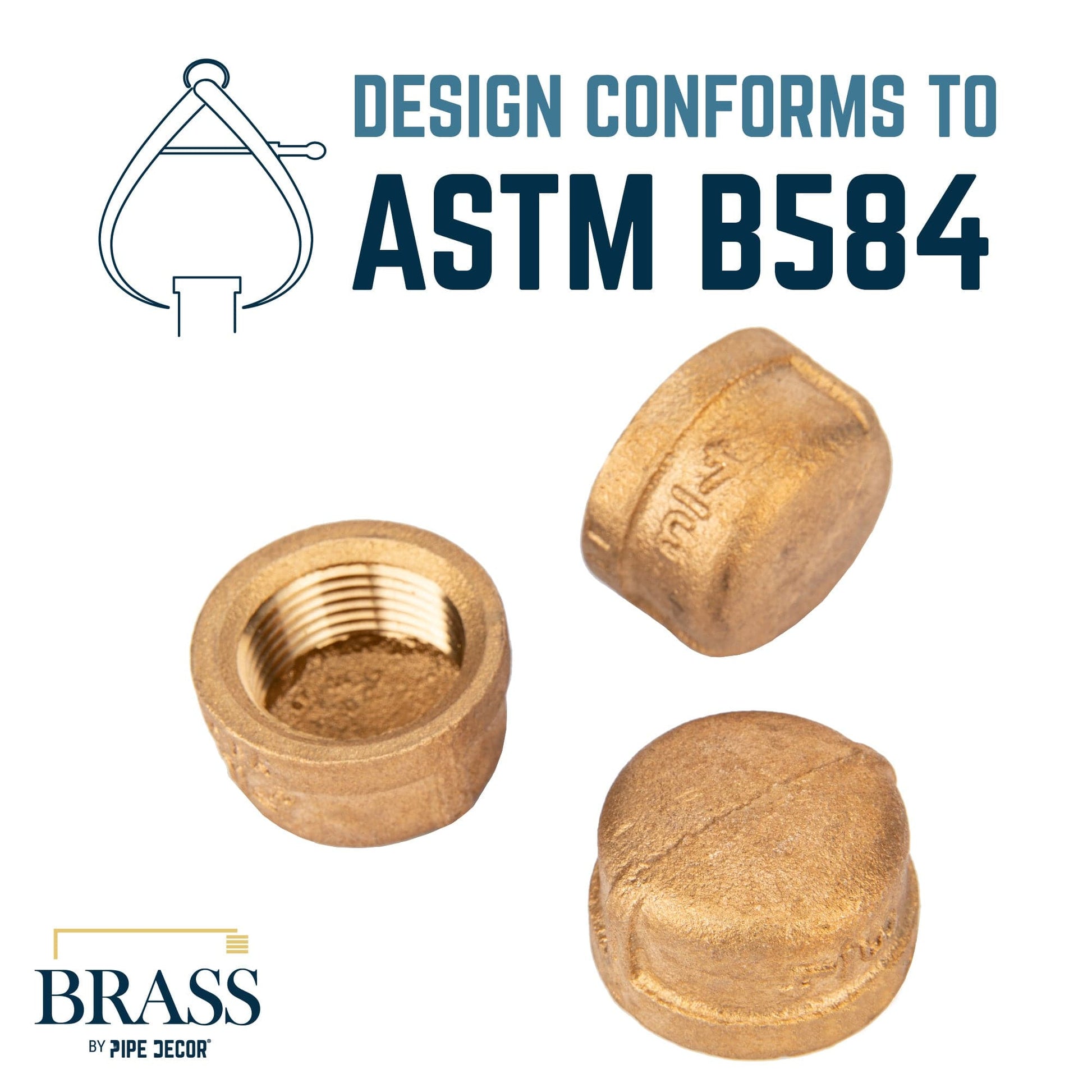 3/4 in. Red Brass Cap