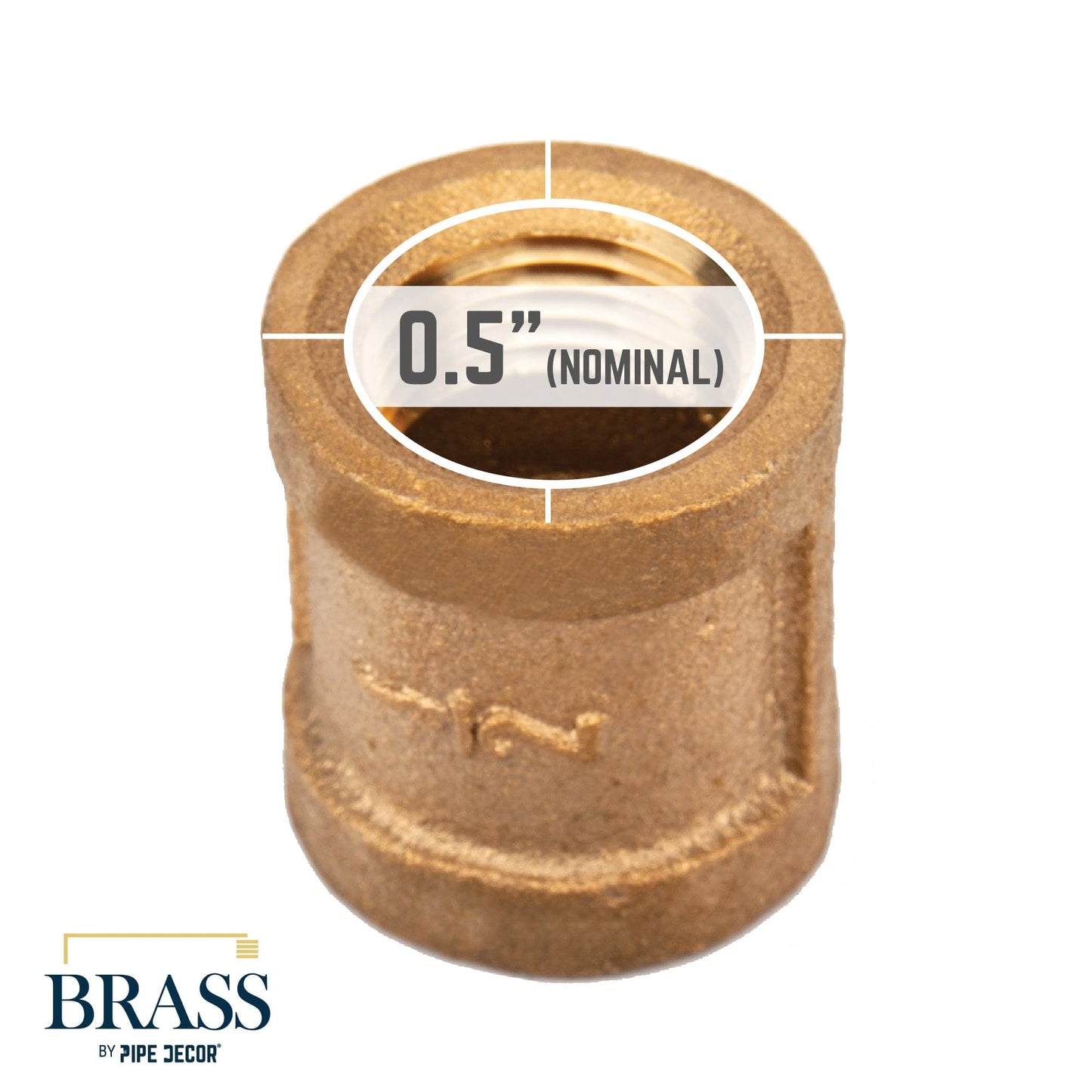 1/2 in. Red Brass Coupling