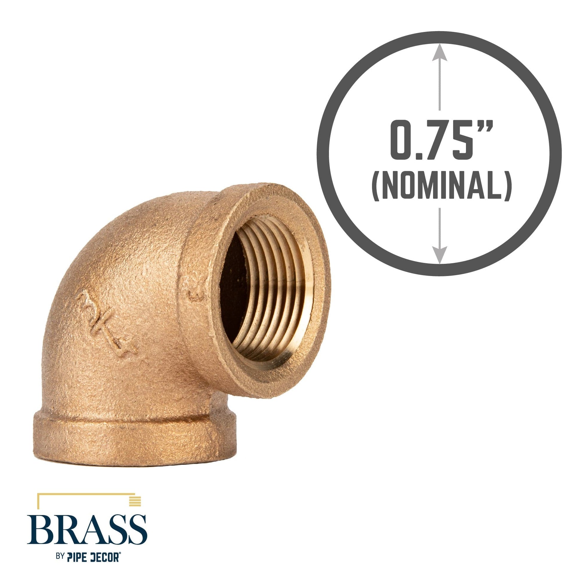 3/4 in. Red Brass 90 Degree Elbow