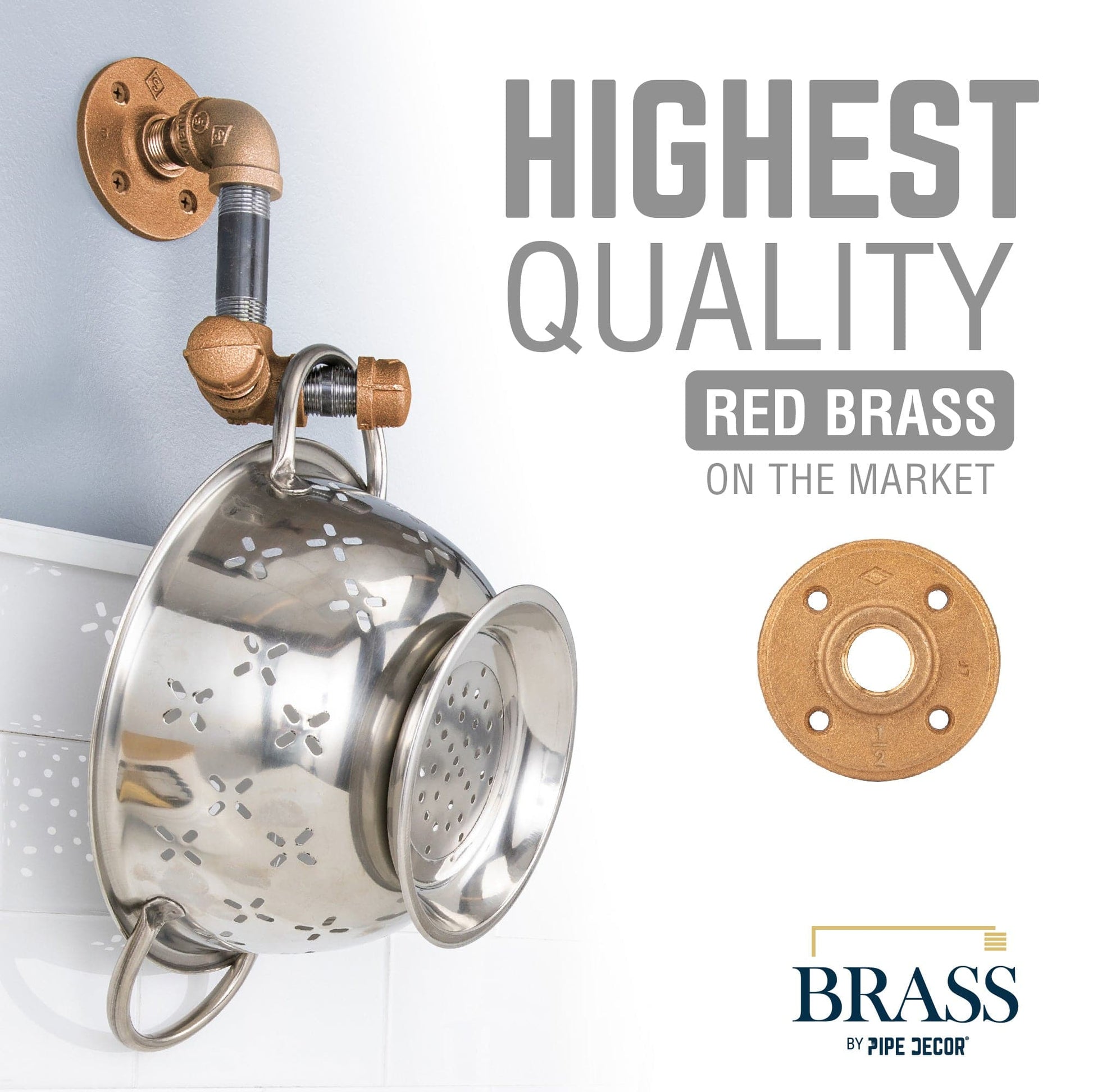 1/2 in. Red Brass Flange