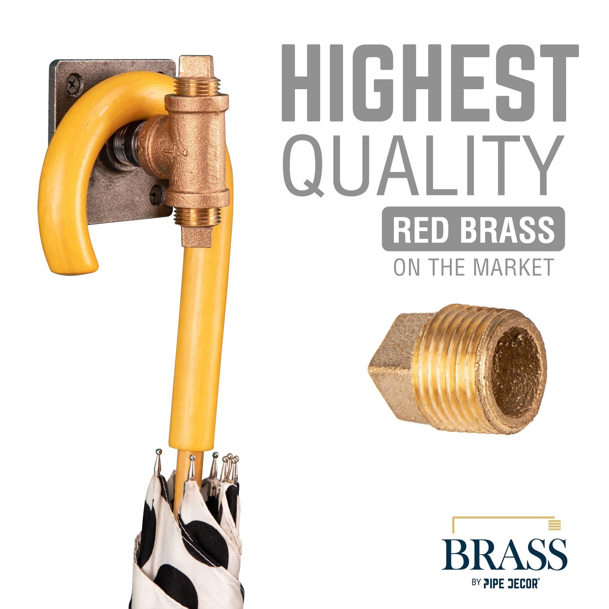 1/2 in. Red Brass Plug