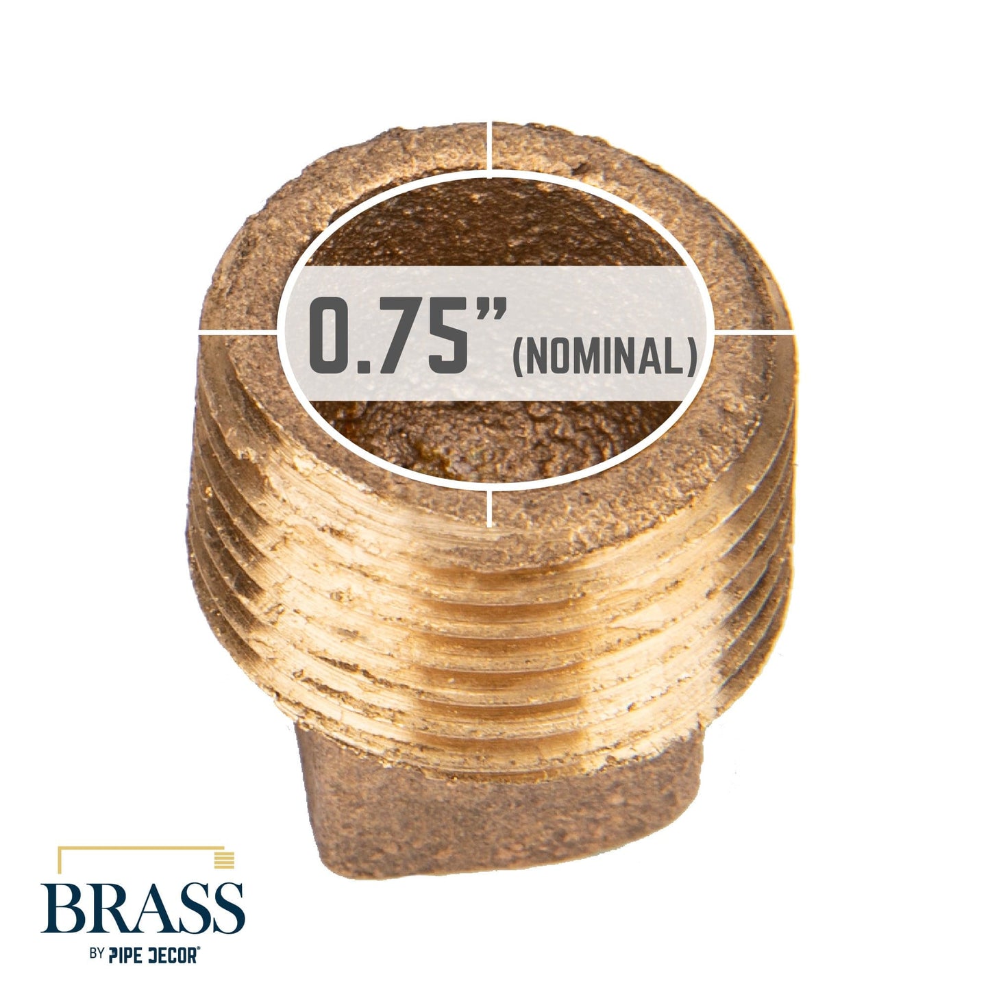 3/4 in. Red Brass Plug