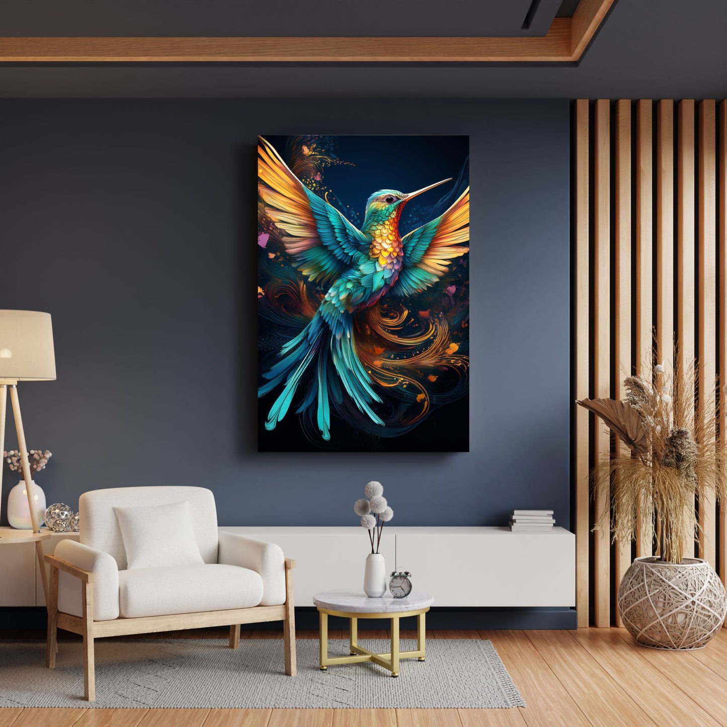 Humming Bird Abstract Wall Art II