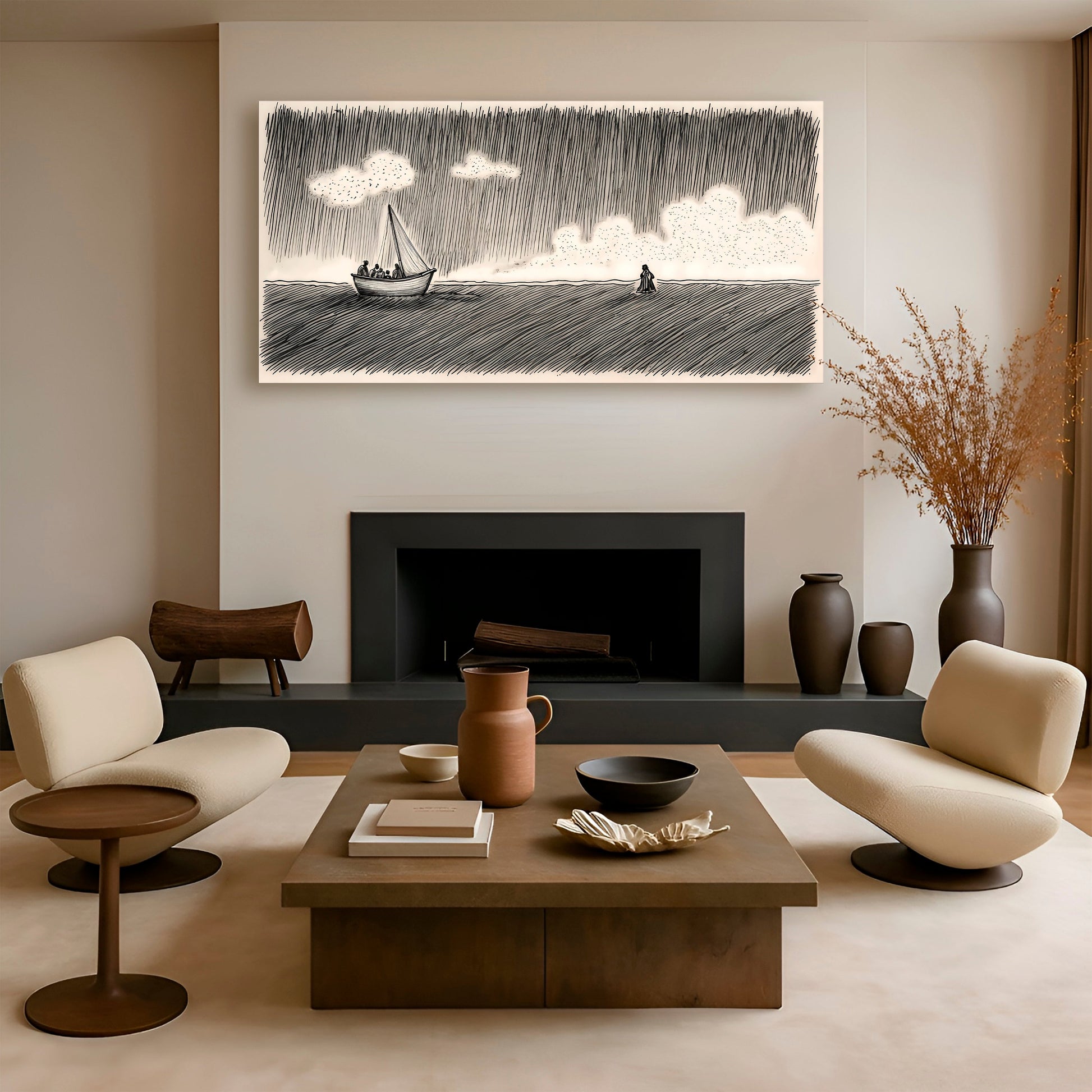 Jesus Walking On Water Faith Wall Art V