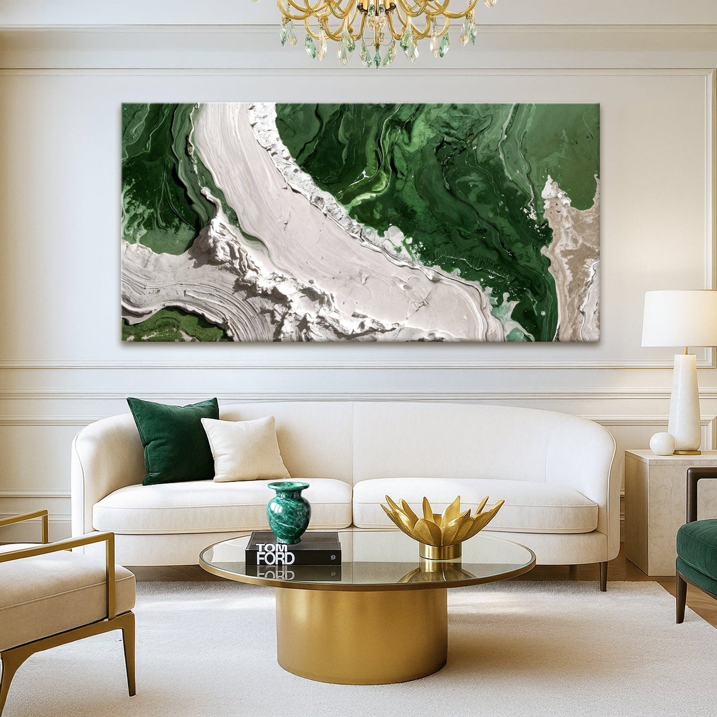 Green Rivers Abstract Wall Art IV