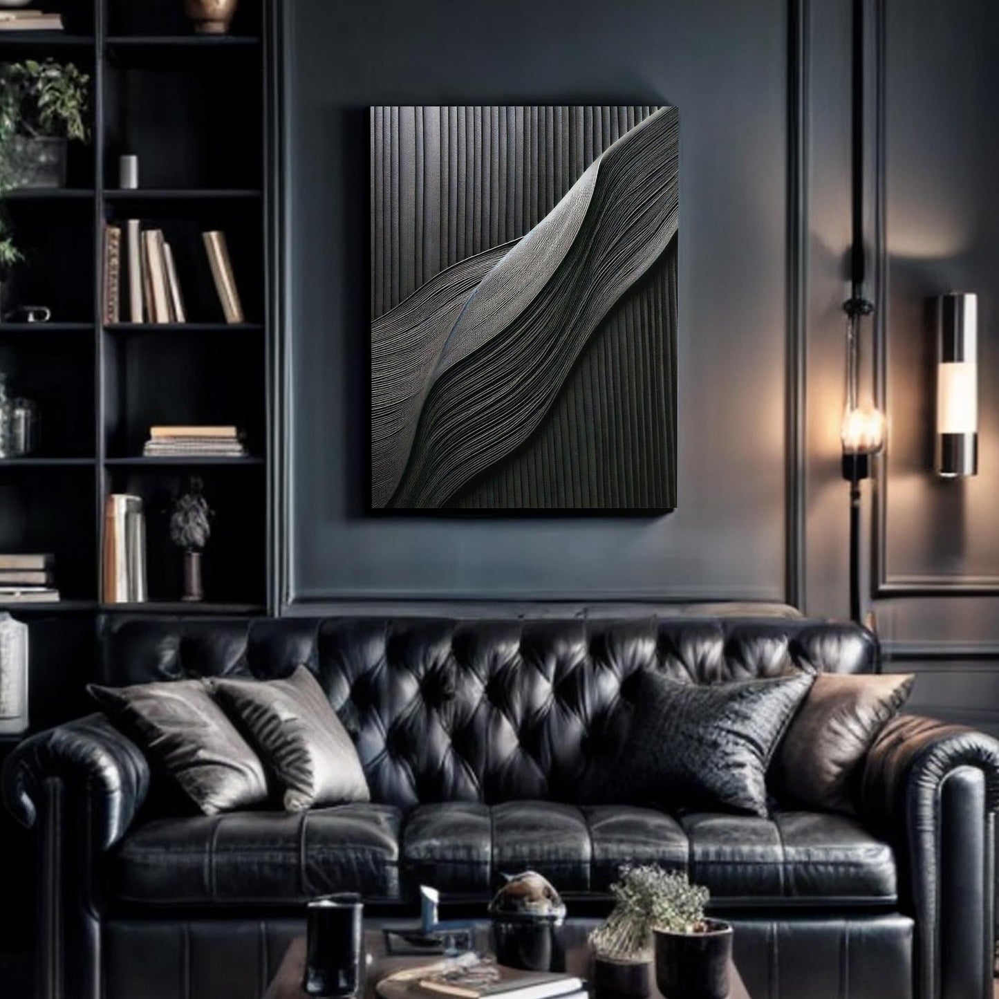 Luxury Black Minimalist Abstract Wall Art