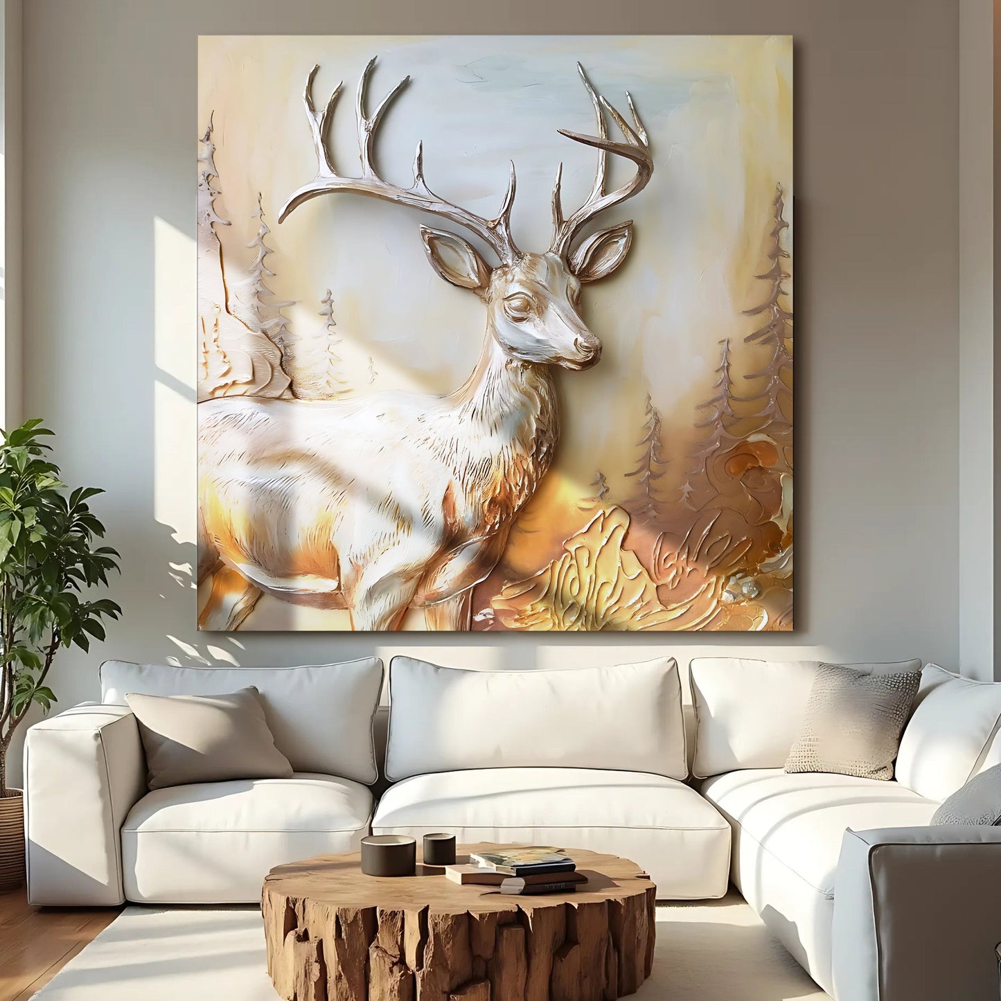 3D Deer Wall Art